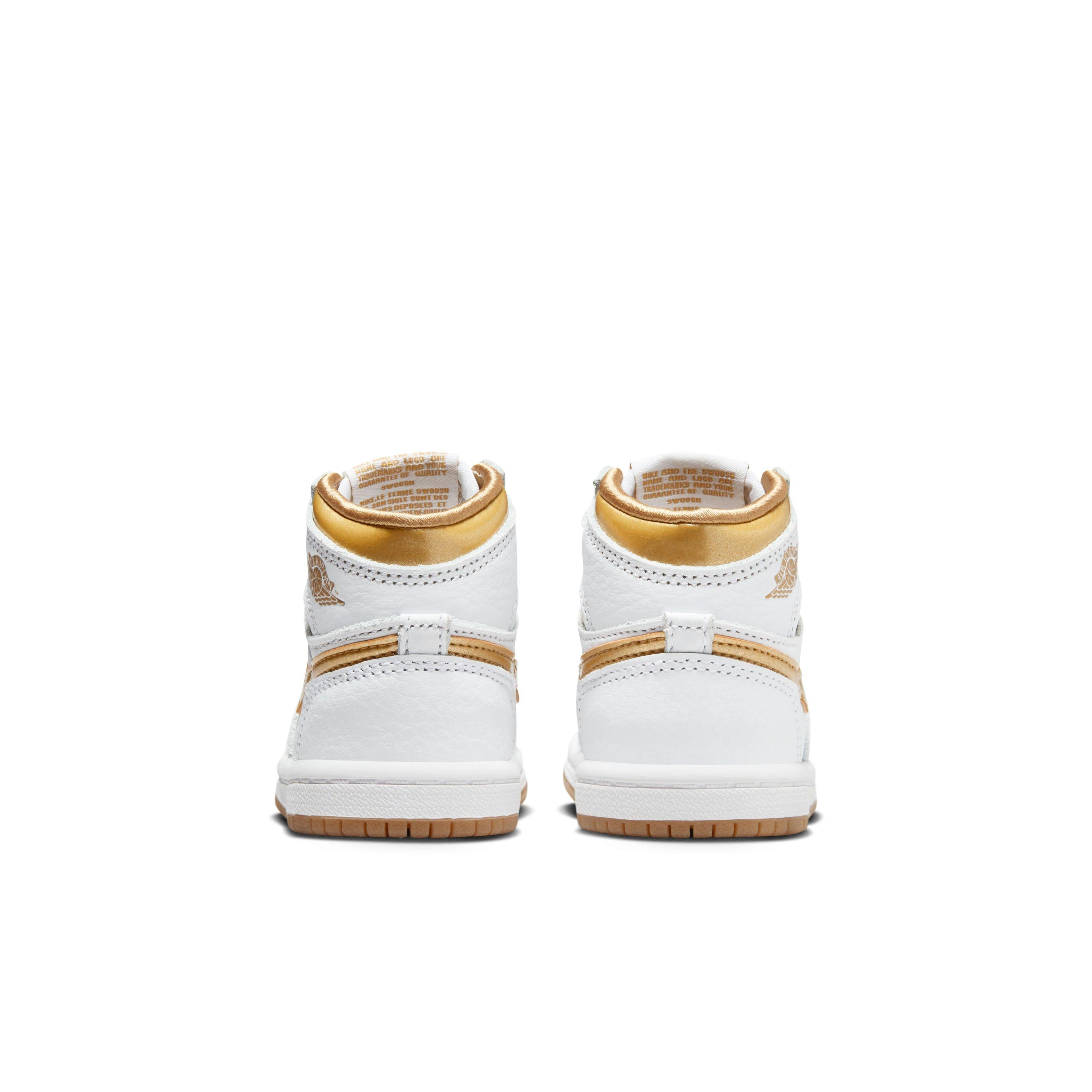 Jordan 1 Retro High OG Toddler Girls' "Metallic Gold" Shoe