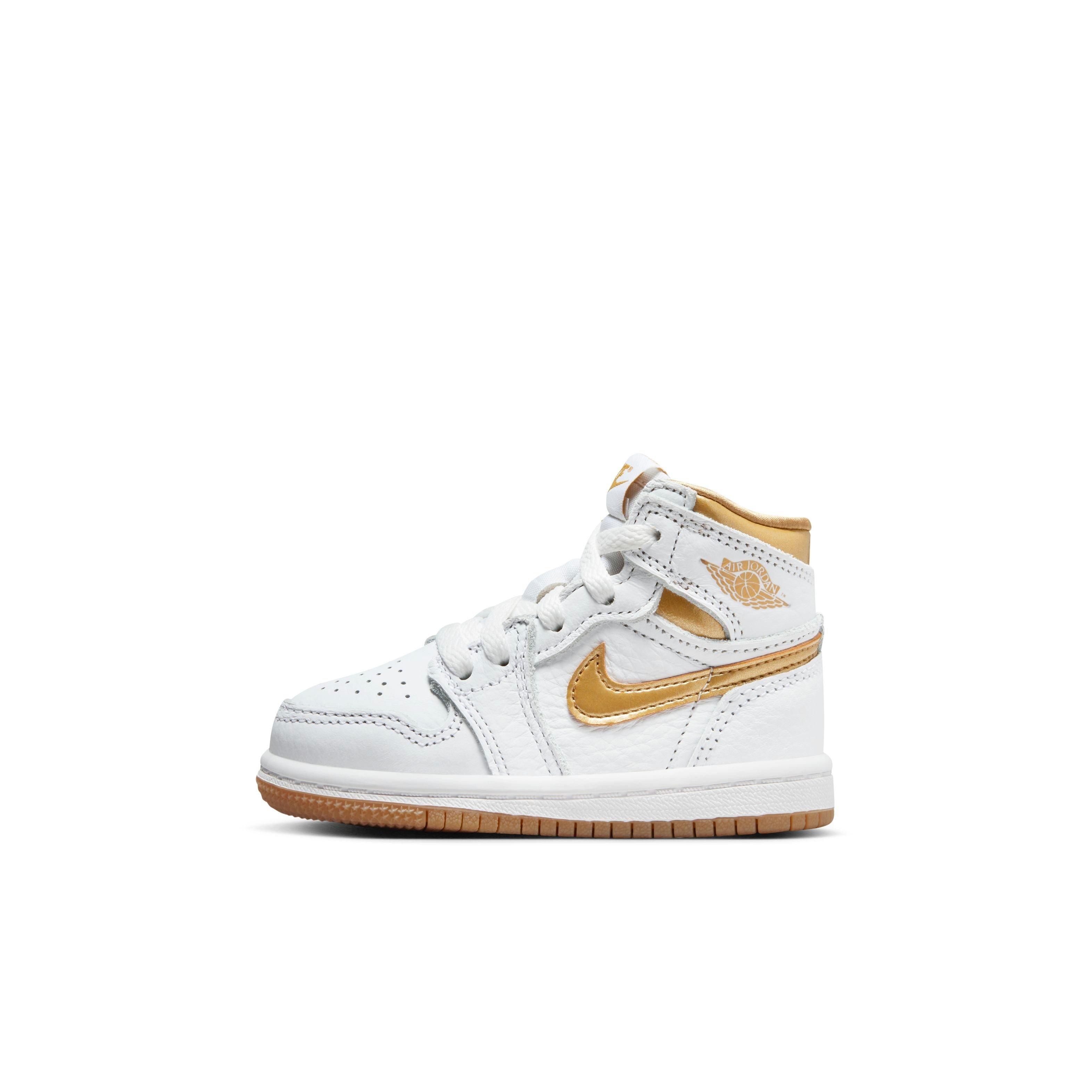 Jordan 1 Retro High OG Toddler Girls' "Metallic Gold" Shoe