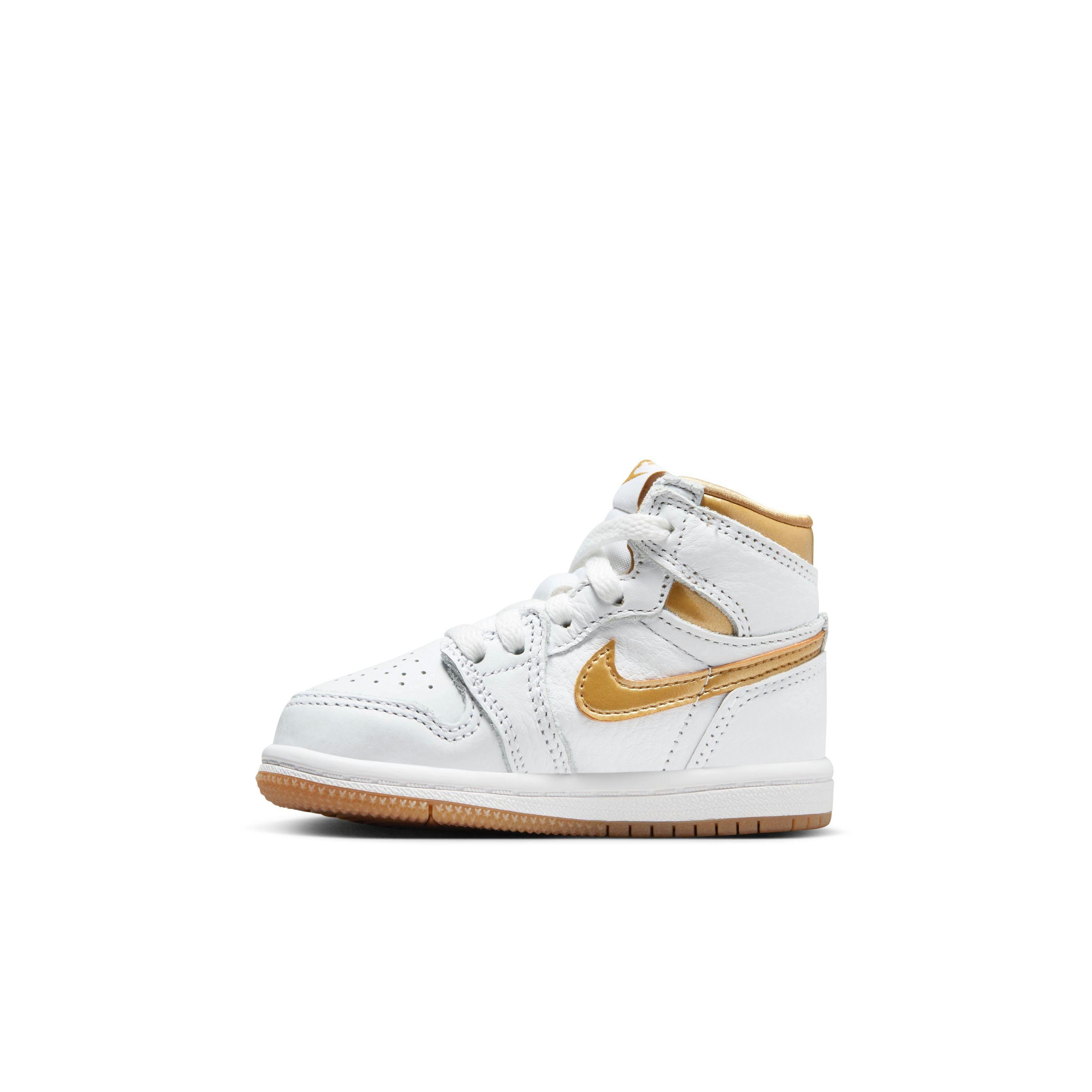 Jordan 1 Retro High OG Toddler Girls' "Metallic Gold" Shoe