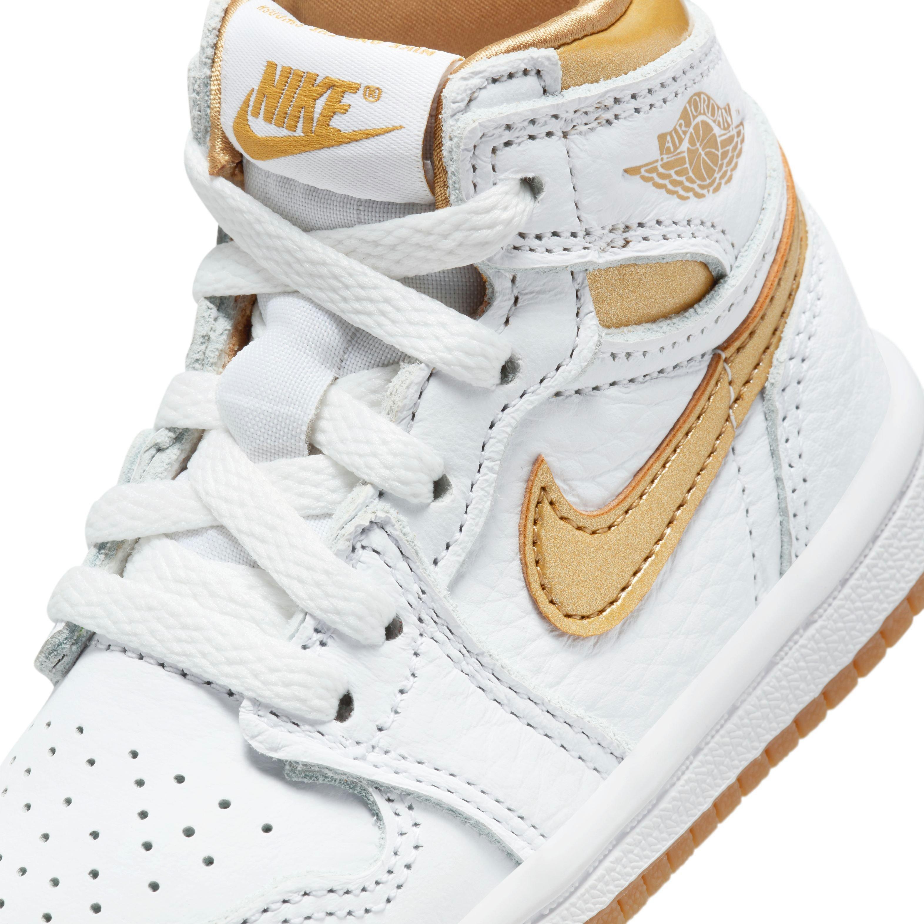 Jordan 1 Retro High OG Toddler Girls' "Metallic Gold" Shoe