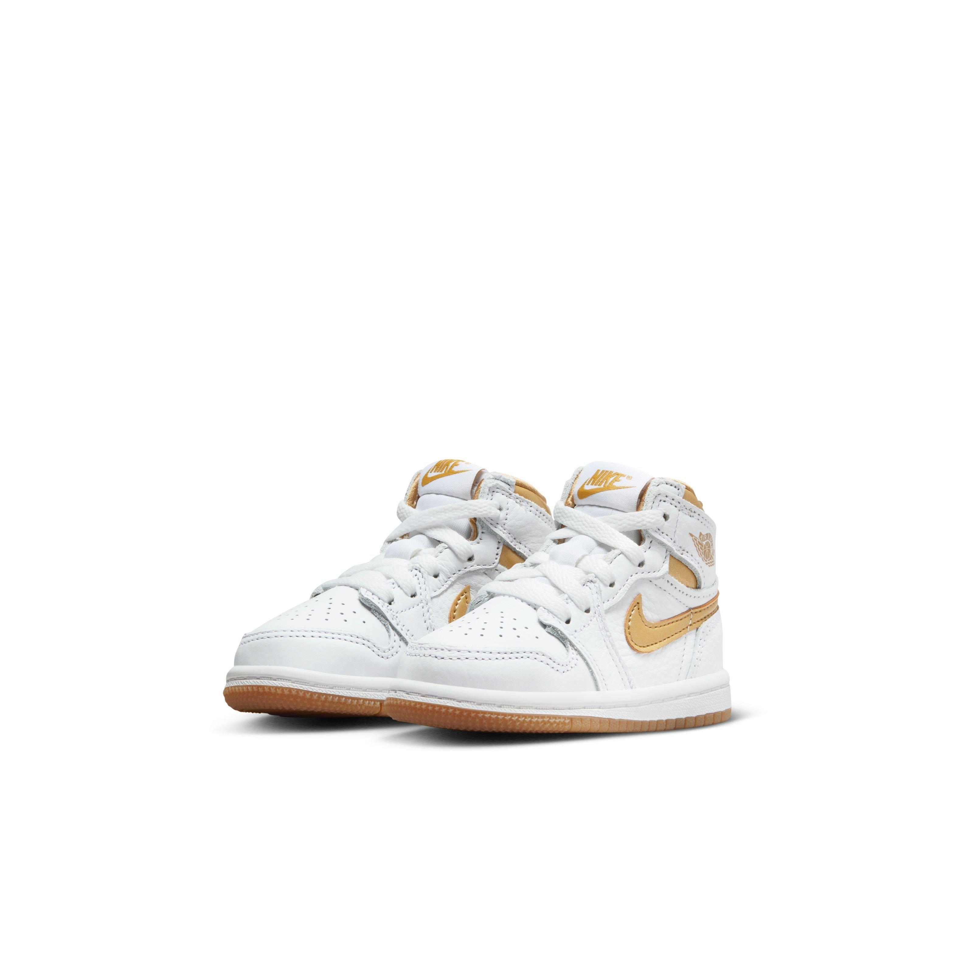 Jordan 1 Retro High OG Toddler Girls' "Metallic Gold" Shoe