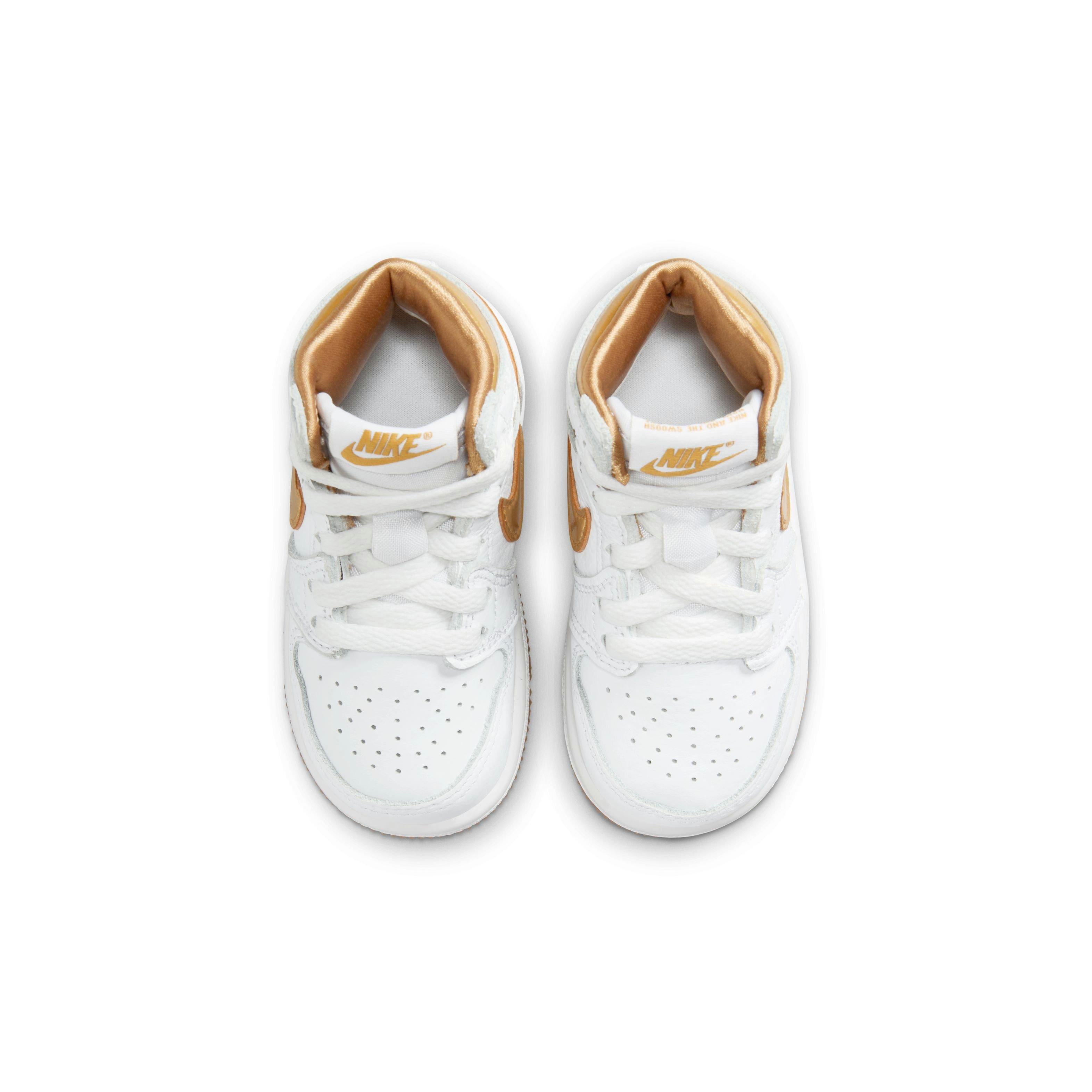 Jordan 1 Retro High OG Toddler Girls' "Metallic Gold" Shoe