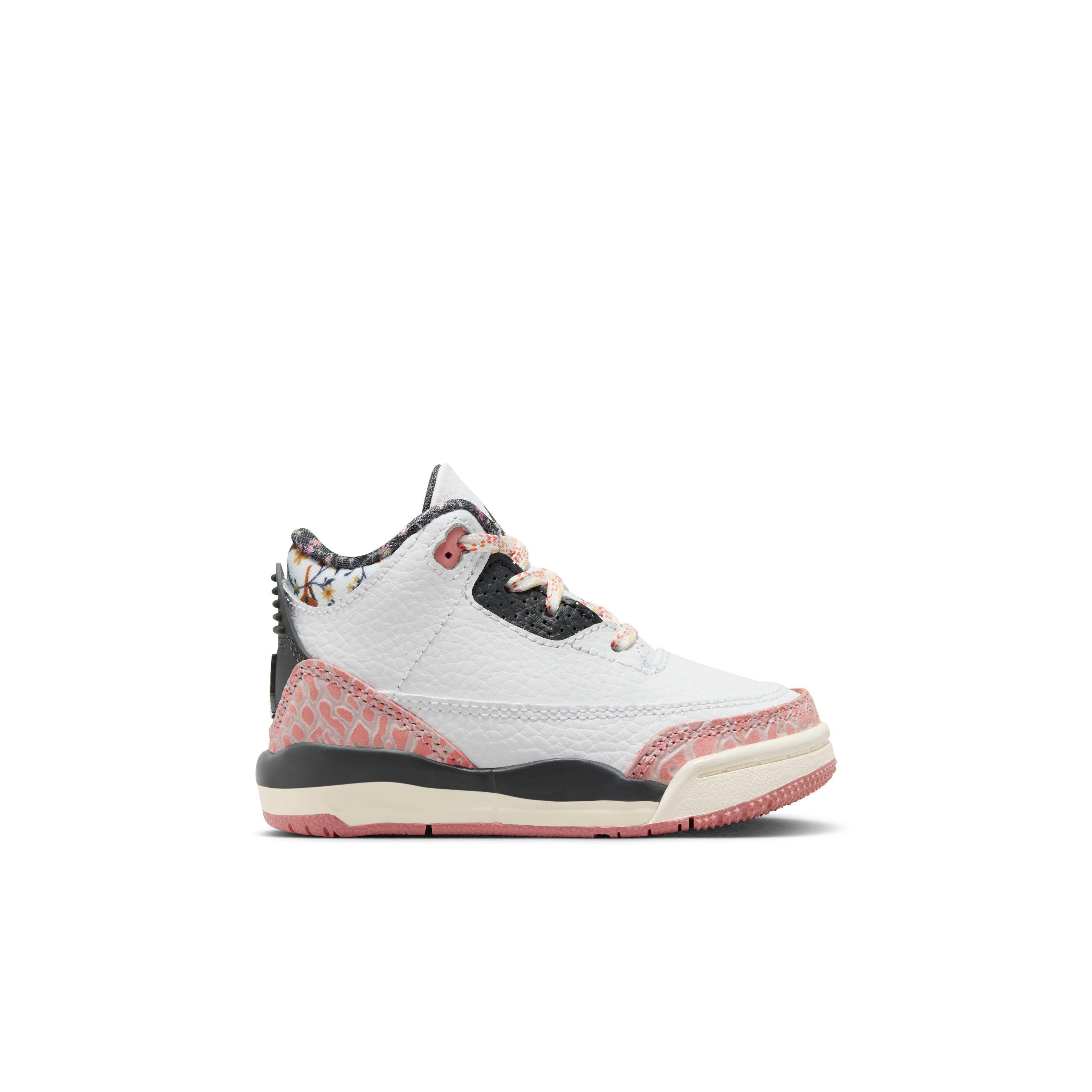 Jordan 3 Retro "Vintage Floral" Toddler Girl's Shoe - WHITE/ANTHRACITE/RED STARDUST