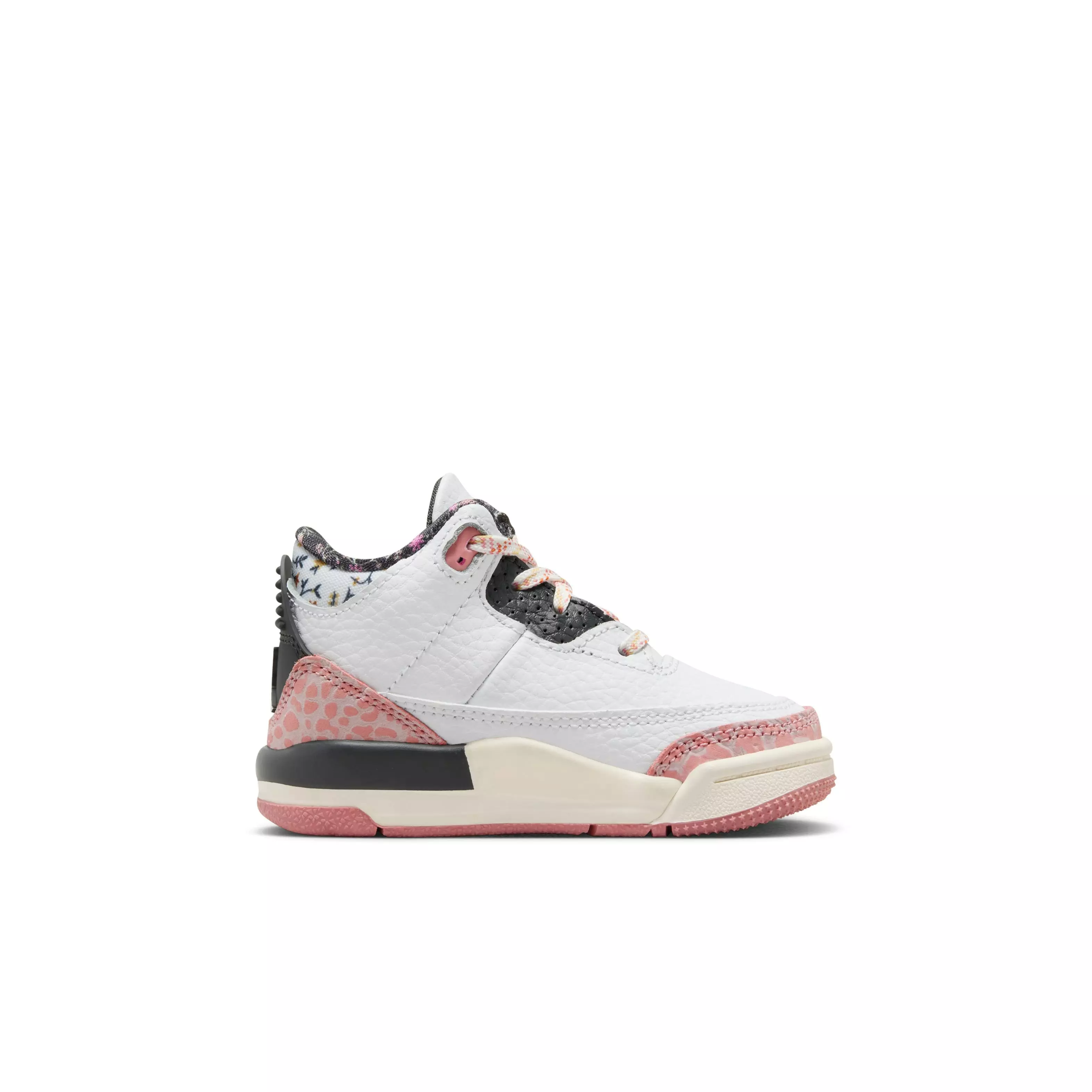 Jordan 3 Retro "Vintage Floral" Toddler Girl's Shoe - WHITE/ANTHRACITE/RED STARDUST