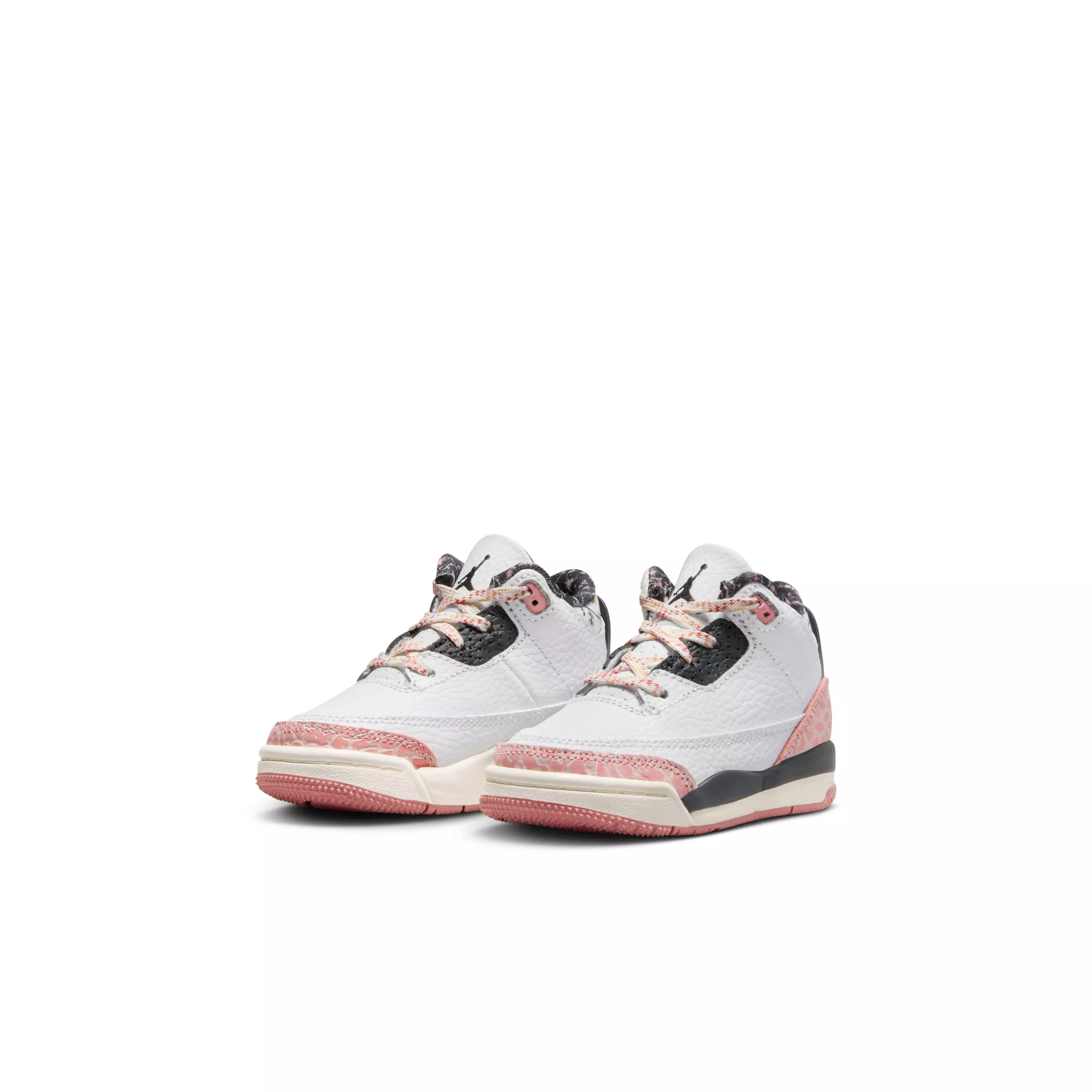 Jordan 3 Retro "Vintage Floral" Toddler Girl's Shoe - WHITE/ANTHRACITE/RED STARDUST