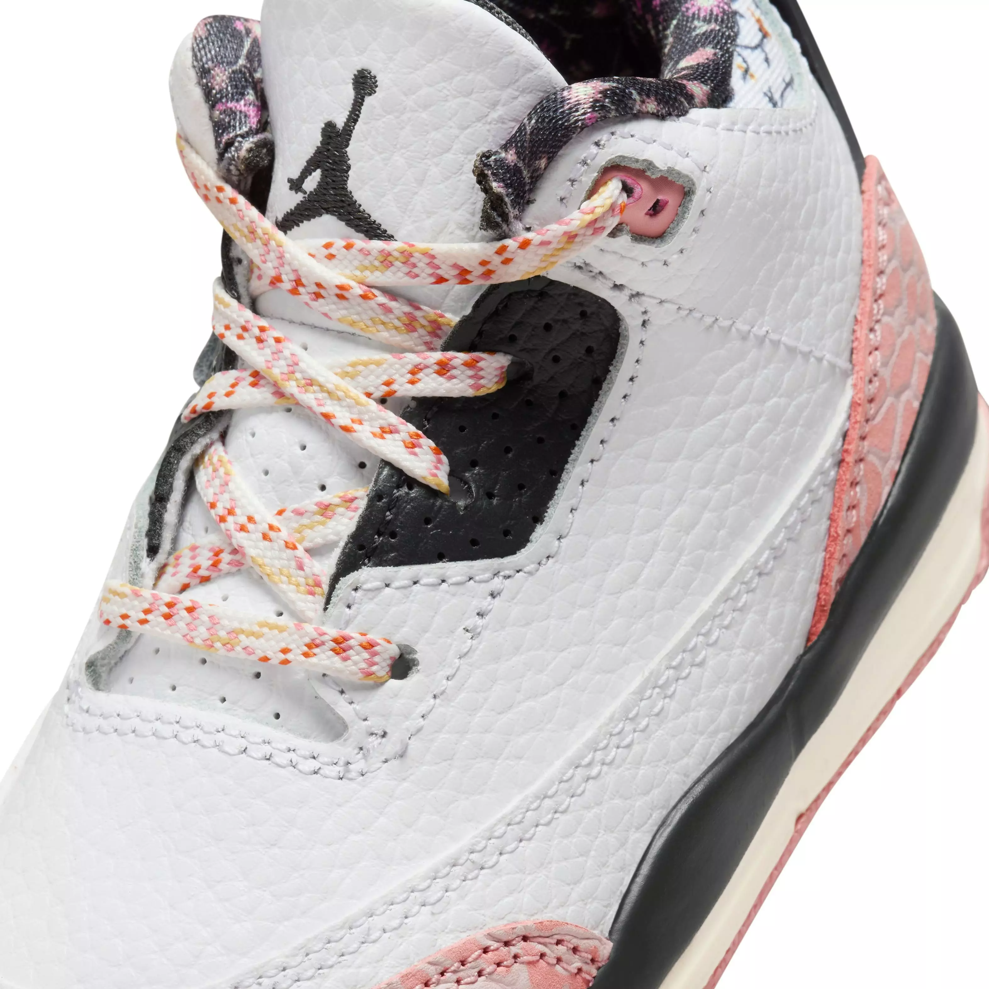 Jordan 3 Retro "Vintage Floral" Toddler Girl's Shoe - WHITE/ANTHRACITE/RED STARDUST
