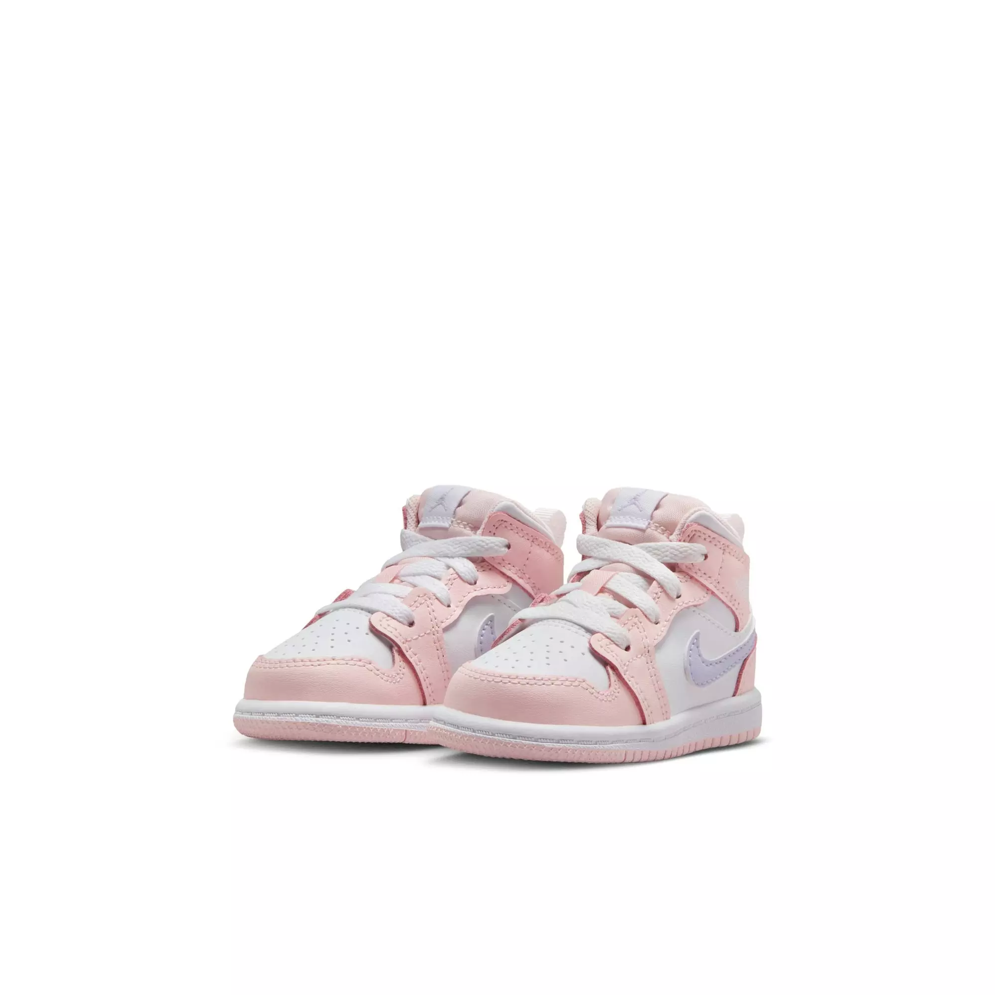 Jordan 1 Mid "Pink Wash/Violet Frost/White" Toddler Girls' Shoe - PINK/PURPLE