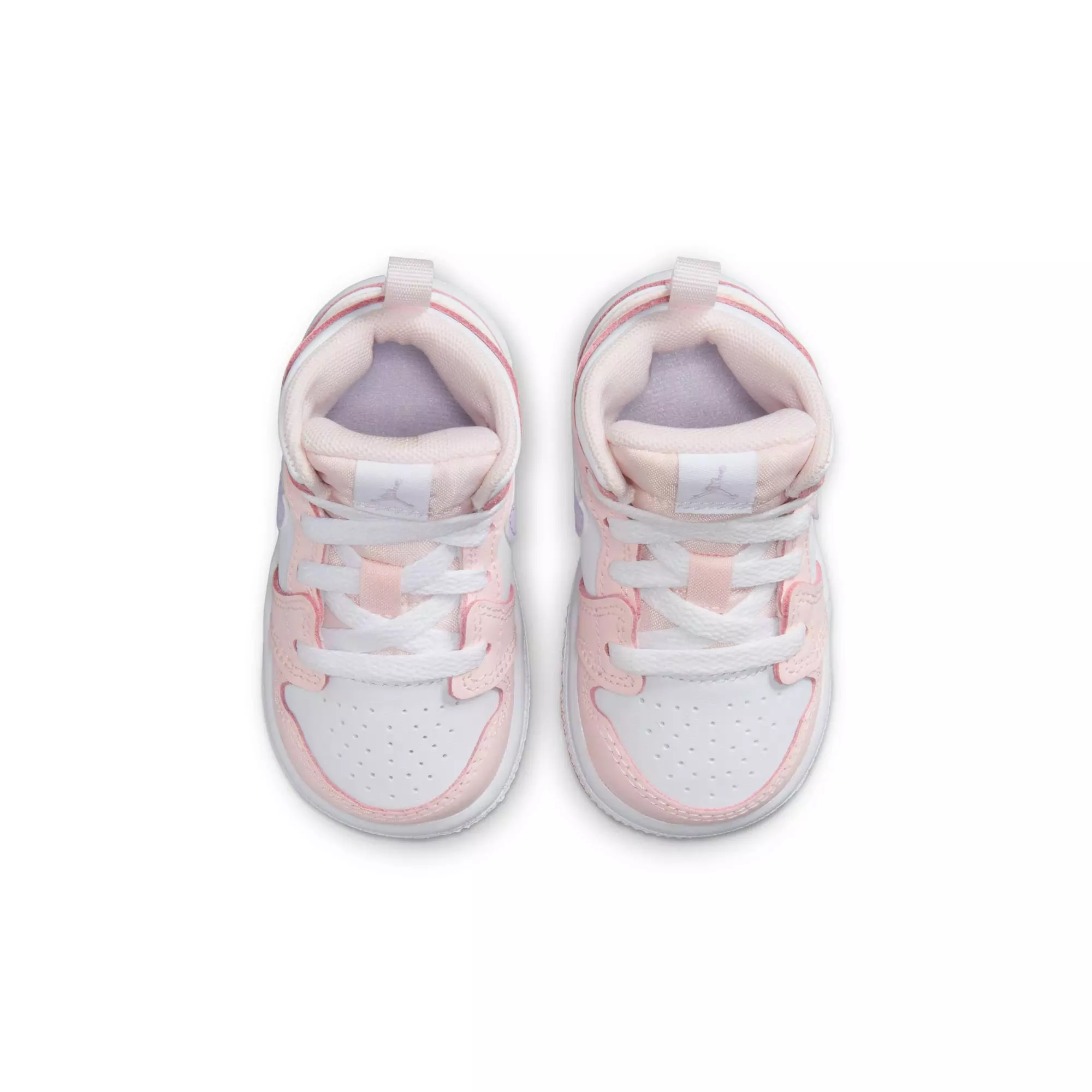 Jordan 1 Mid "Pink Wash/Violet Frost/White" Toddler Girls' Shoe - PINK/PURPLE