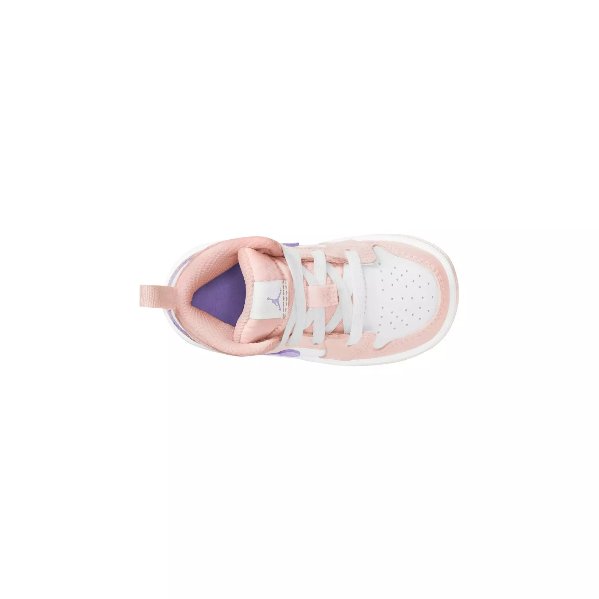 Jordan 1 Mid "Pink Wash/Violet Frost/White" Toddler Girls' Shoe - PINK/PURPLE