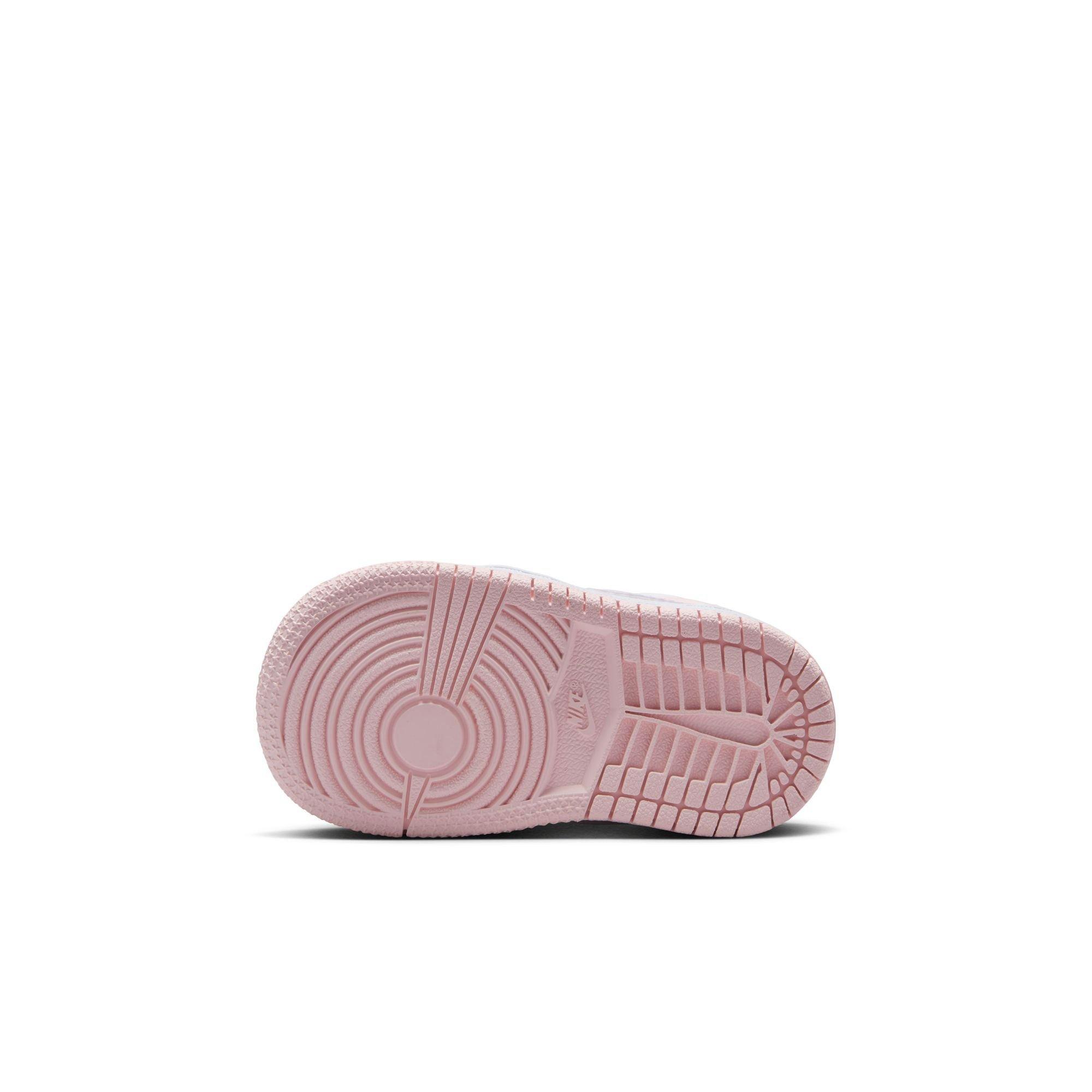 Jordan 1 Mid "Pink Wash/Violet Frost/White" Toddler Girls' Shoe - PINK/PURPLE Thumbnail View 11