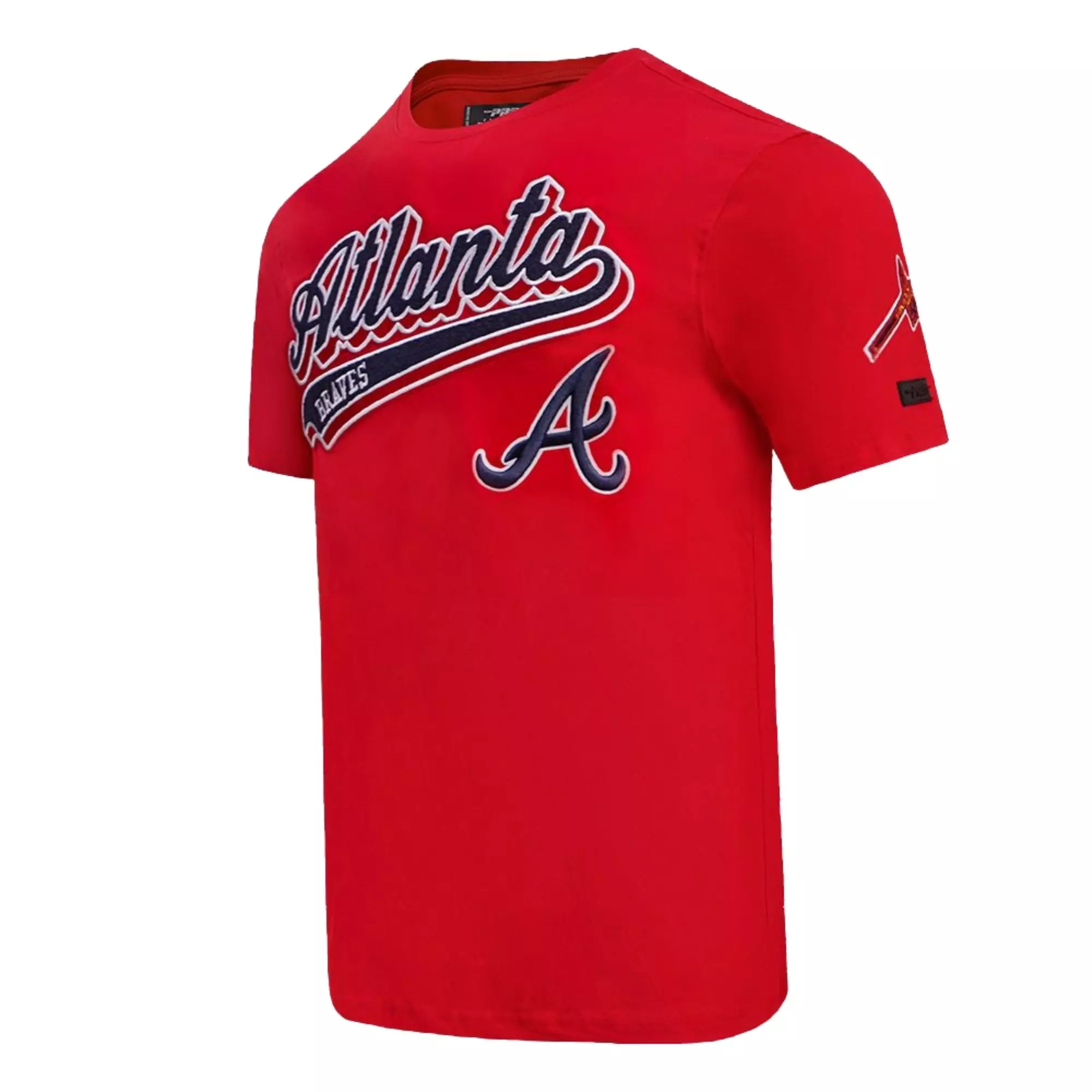 Pro Standard Men's Atlanta Braves Script Tail Short Sleeve Top - RED