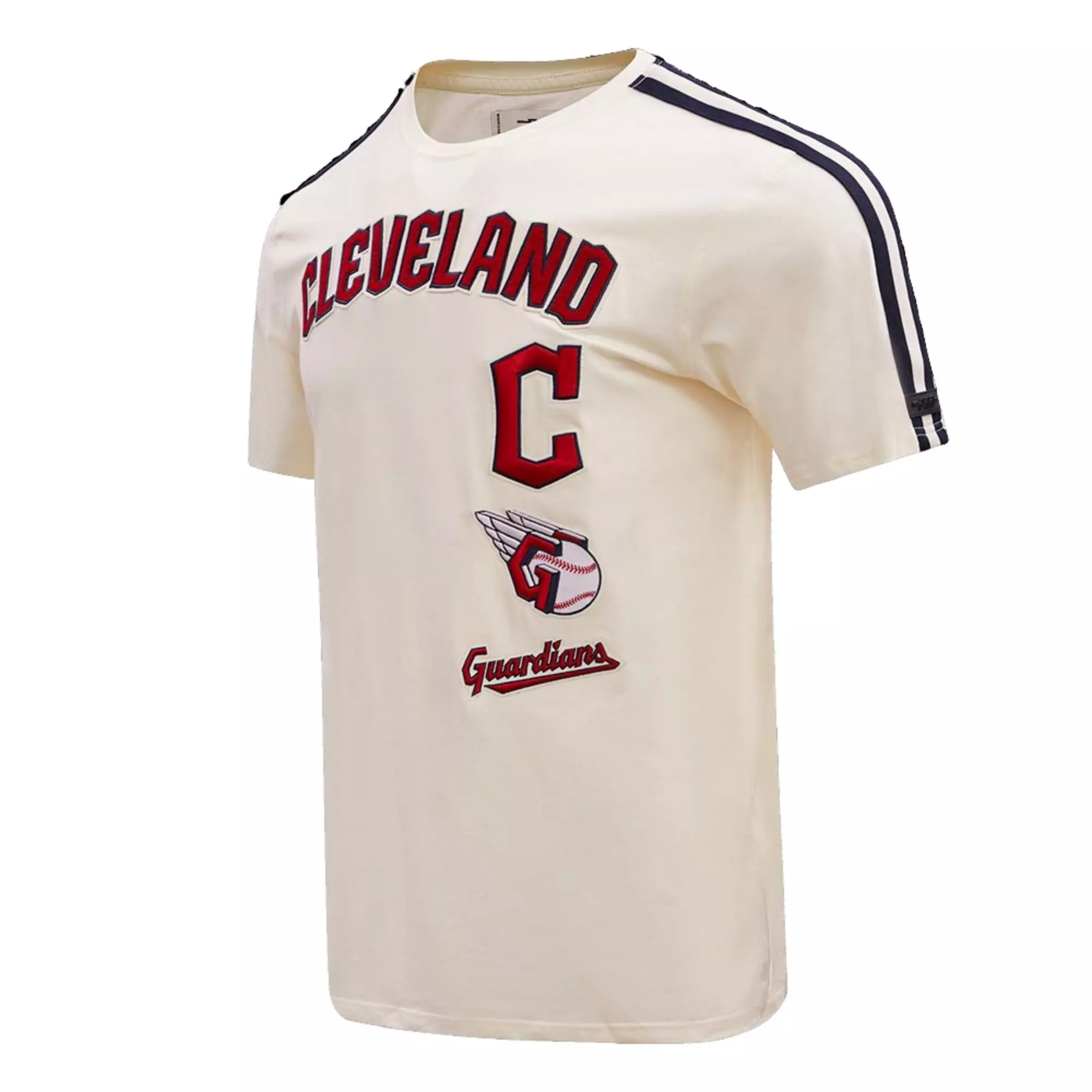 Pro Standard Men's Cleveland Guardians Retro Classics Short Sleeve Tee - OFF-WHITE