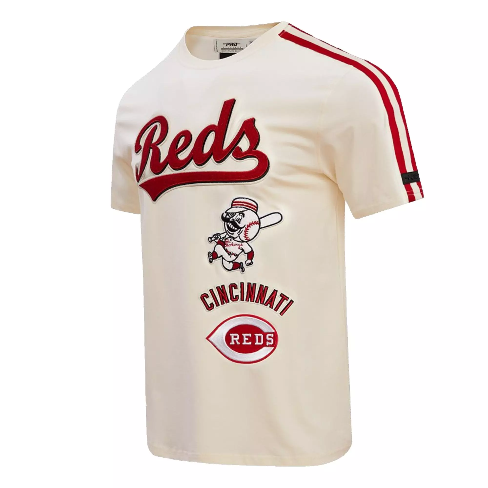 Pro Standard Men's Cincinnati Reds Retro Classics Short Sleeve Tee - OFF-WHITE