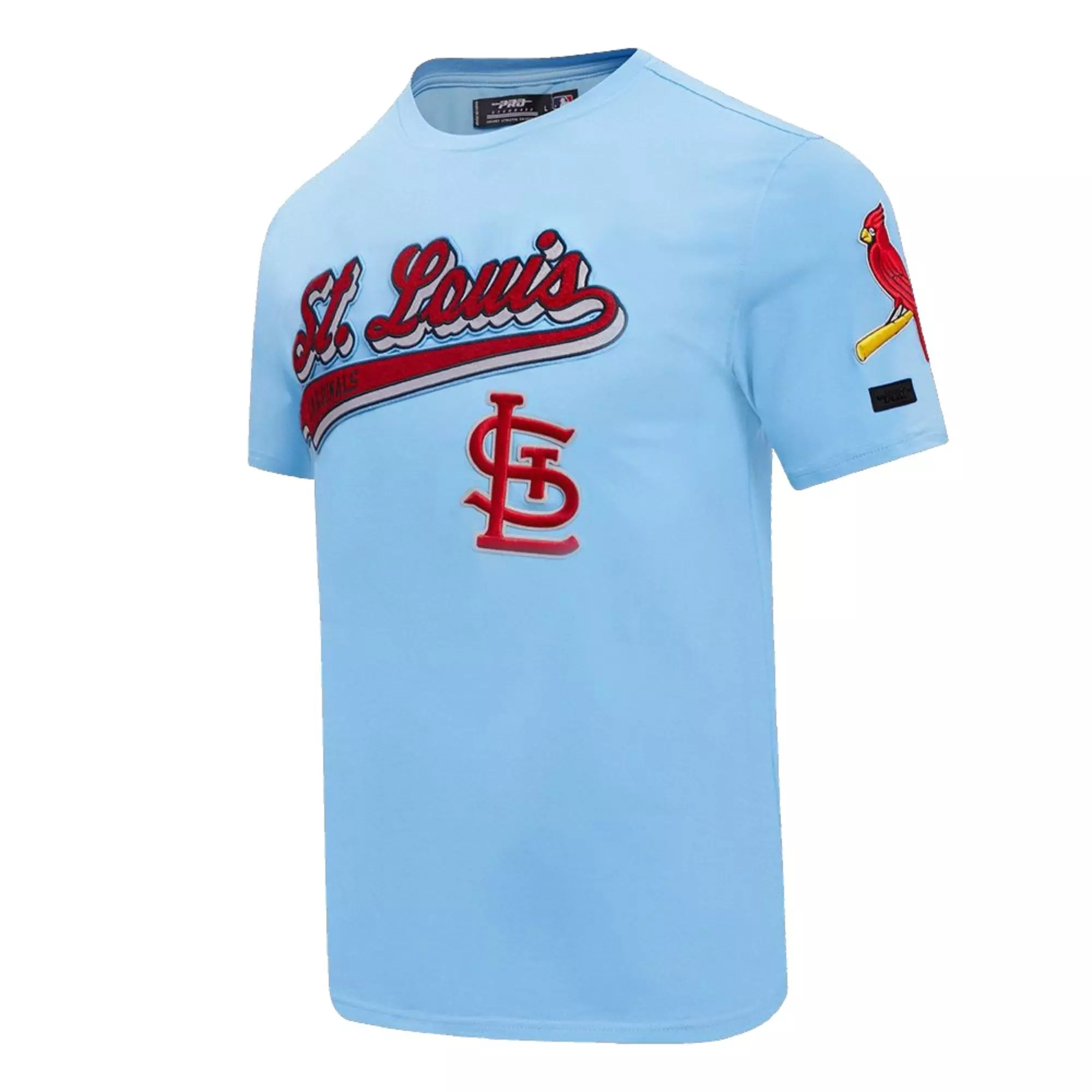 Pro Standard Men's St. Louis Cardinals Script Tail Short Sleeve Top - BLUE