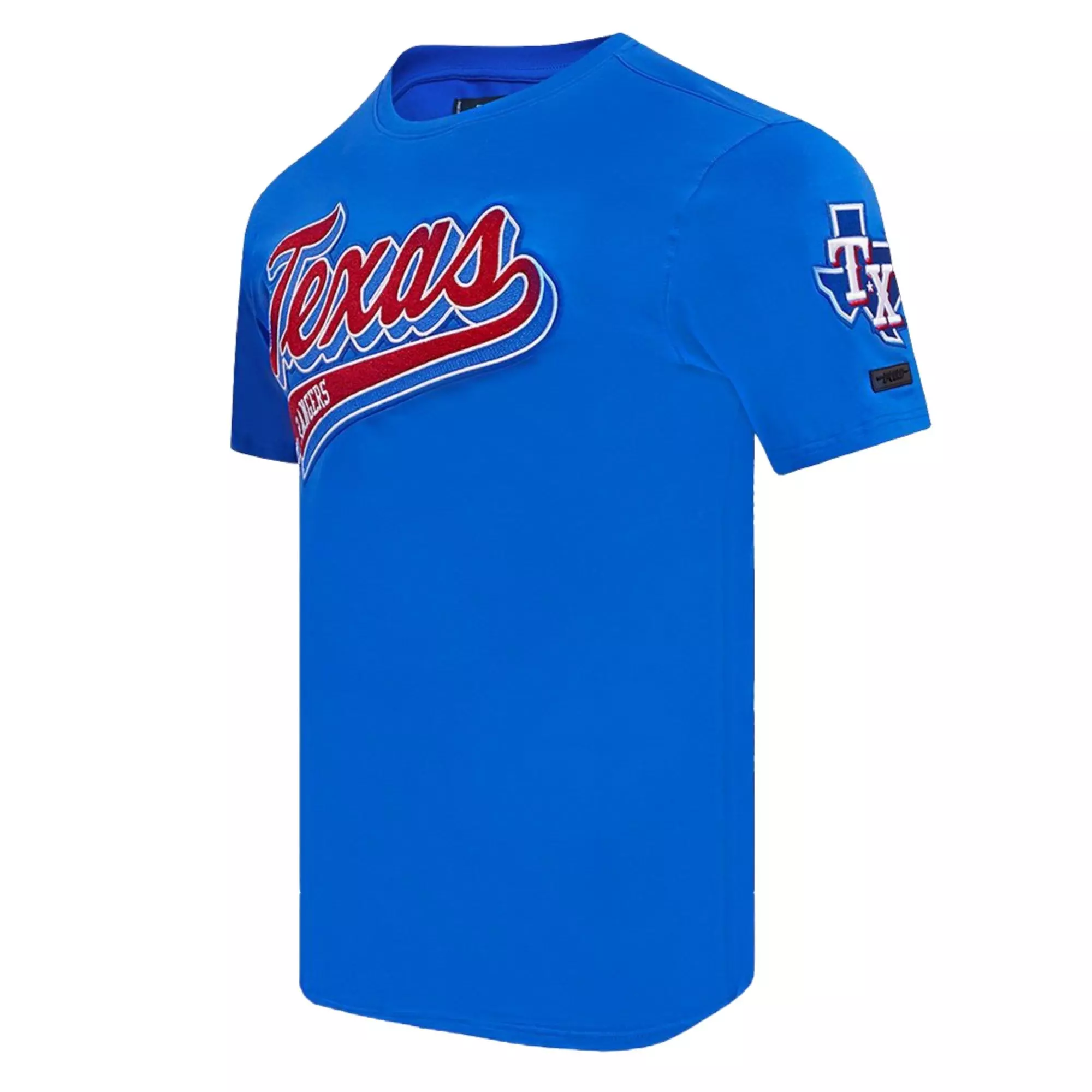 Pro Standard Men's Texas Rangers Script Tail Short Sleeve Top - ROYAL