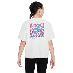 Nike Big Girls' Boxy Dance Tee - White