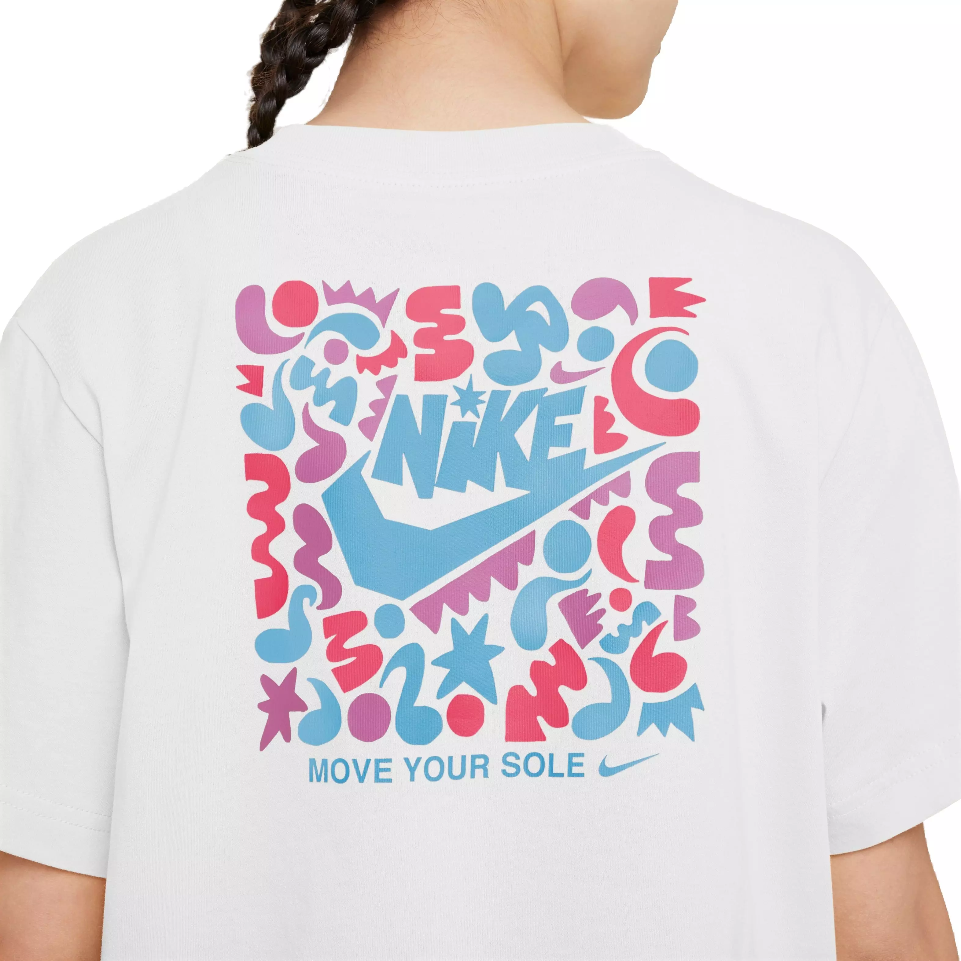 Nike Big Girls' Boxy Dance Tee - White - WHITE