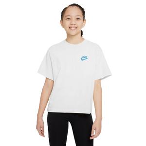 Nike Big Girls' Boxy Dance Tee - White