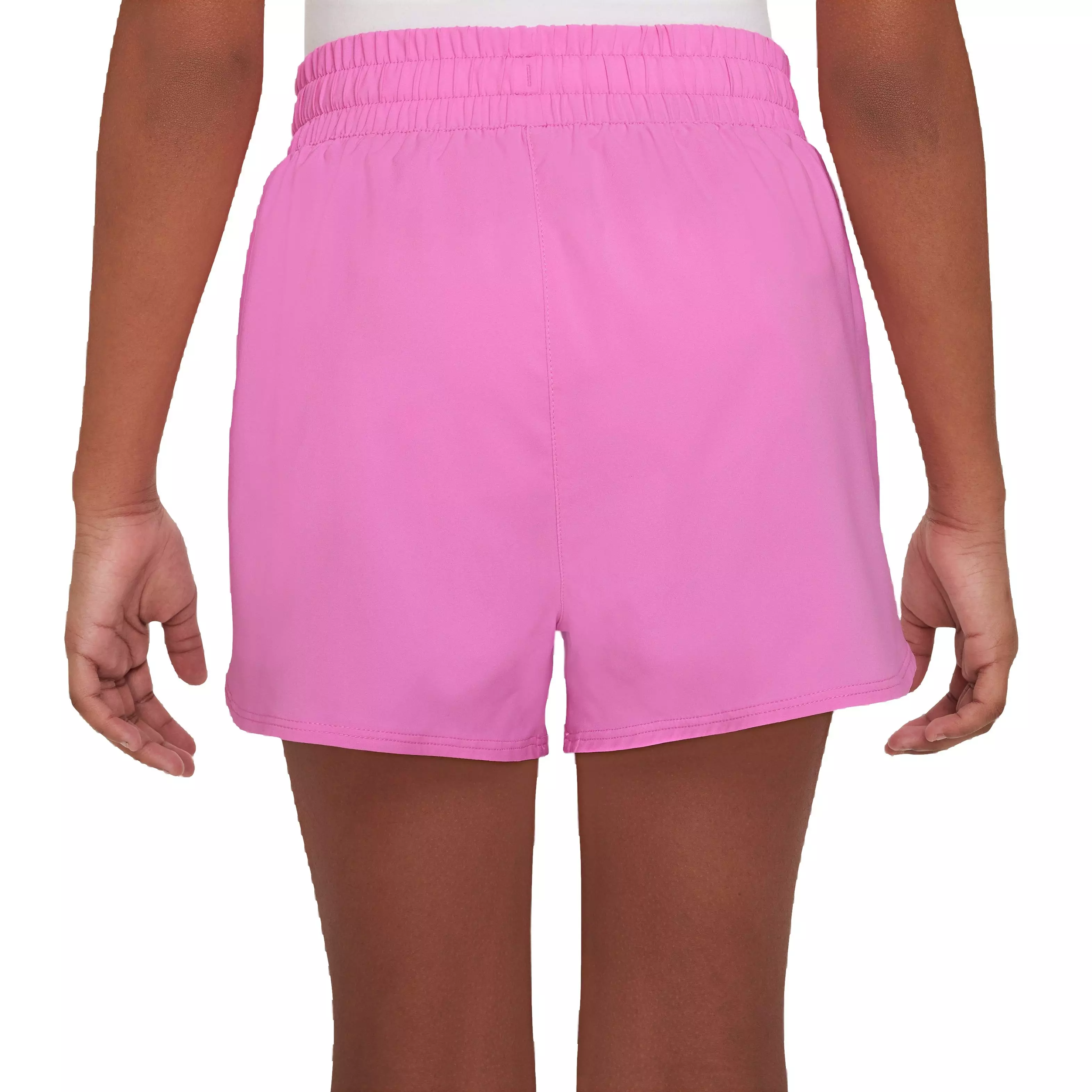 Nike Big Girls' One Dri-FIT High-Waisted Woven Training Shorts -Pink - PINK
