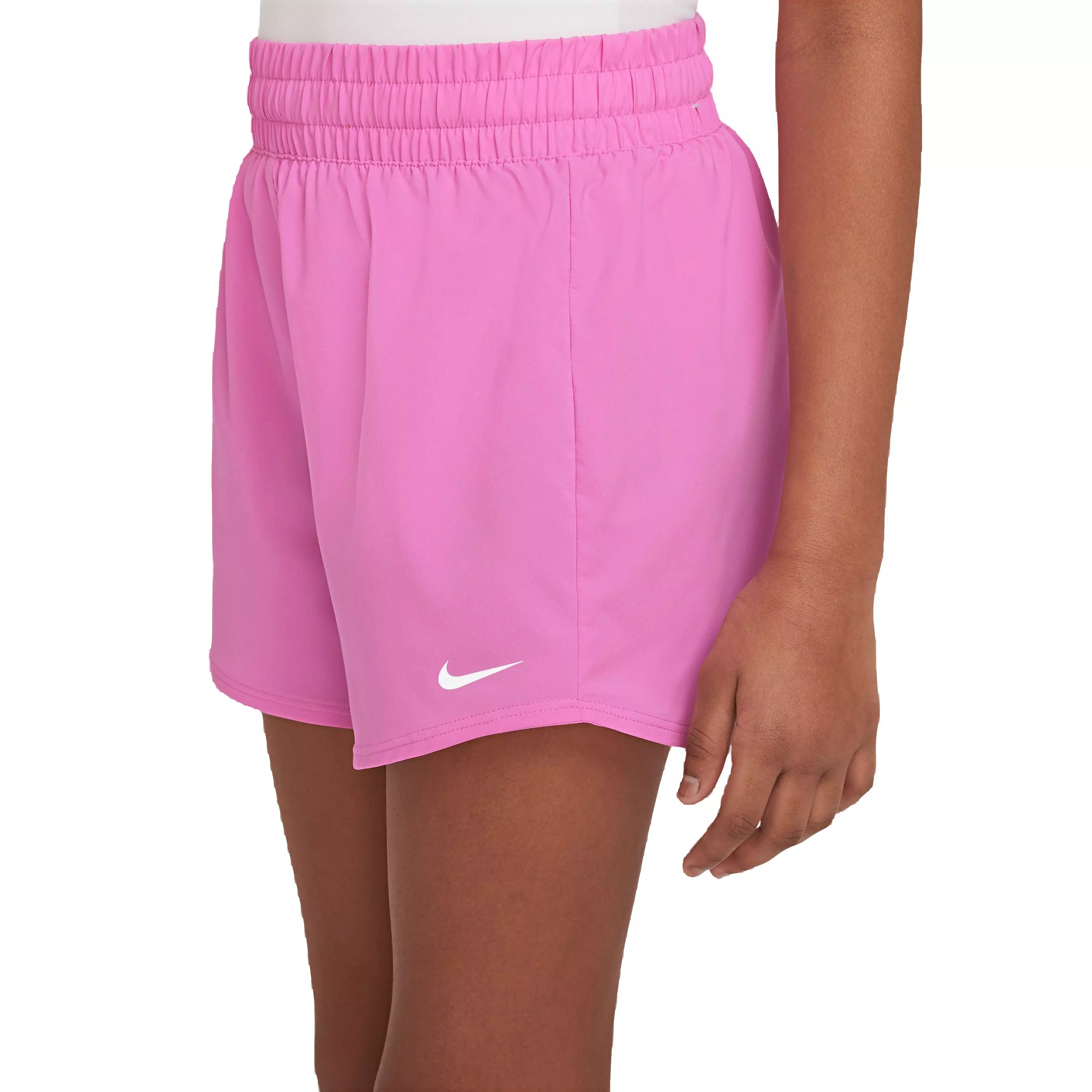 Nike Big Girls' One Dri-FIT High-Waisted Woven Training Shorts -Pink - PINK
