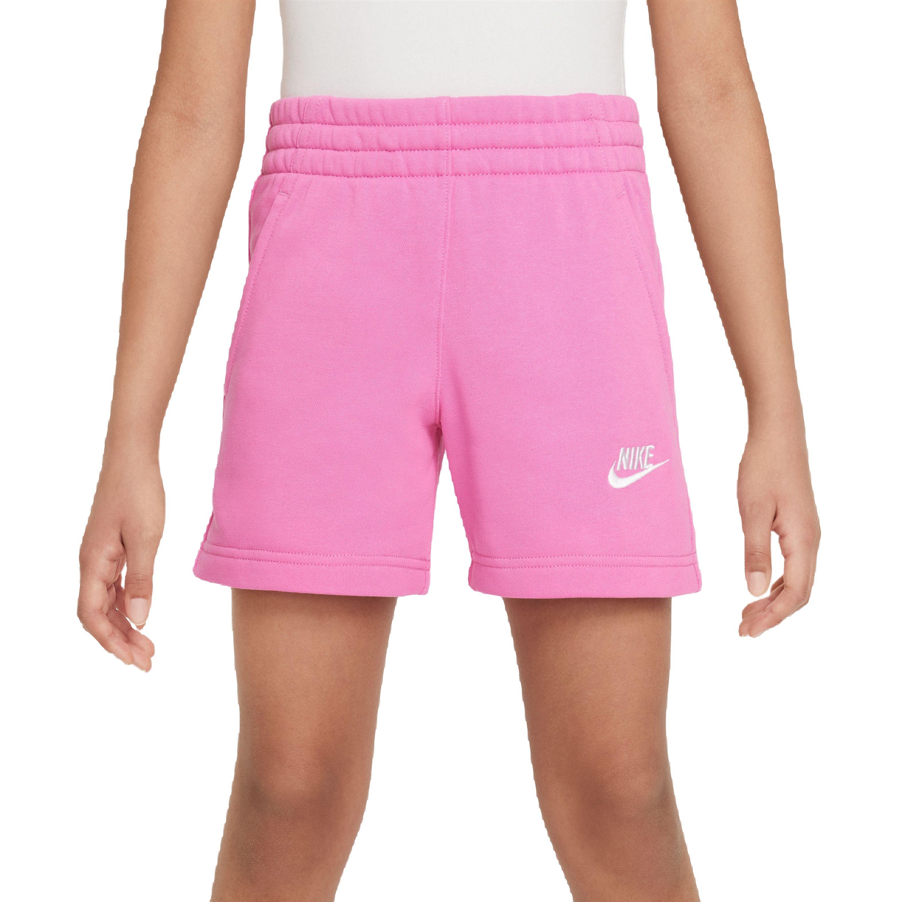 Nike Sportswear Club Fleece 5" French Terry Big Girls' Pink Shorts