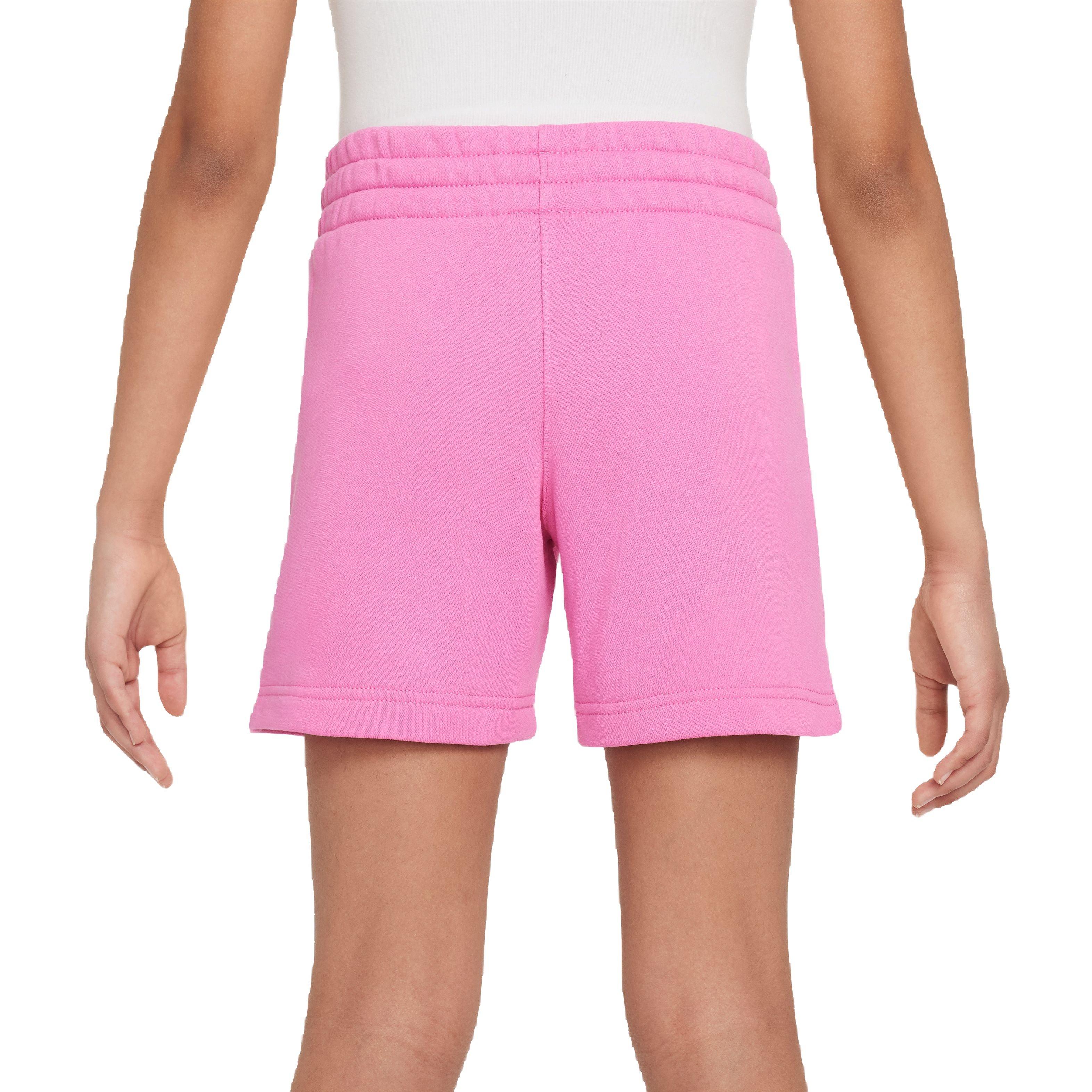 Nike Sportswear Club Fleece 5" French Terry Big Girls' Pink Shorts