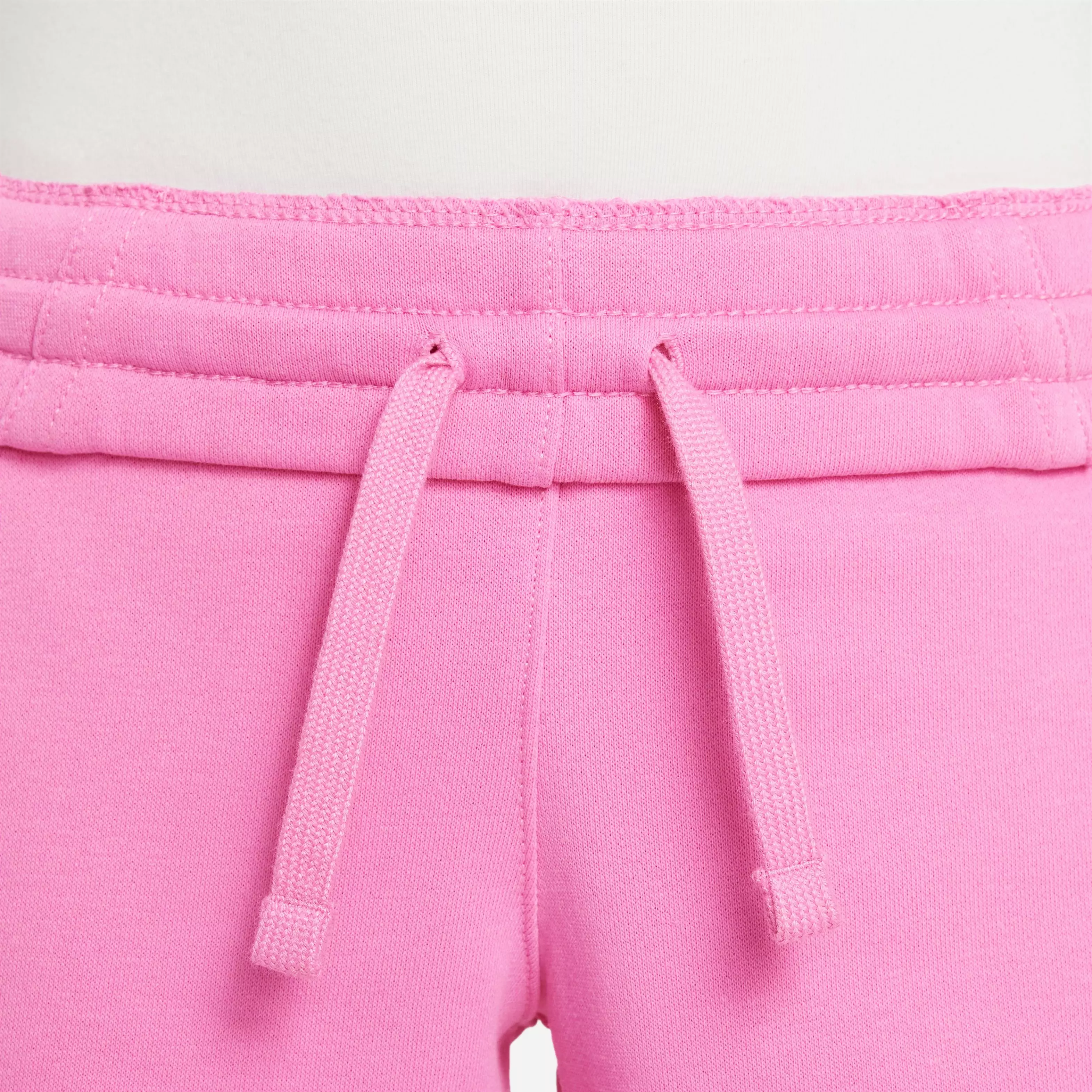 Nike Big Girls' Sportswear Club Fleece 5" French Terry Shorts-Pink - PINK