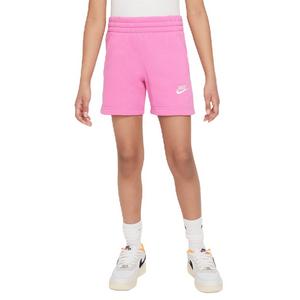 Nike Big Girls' Sportswear Club Fleece 5" French Terry Shorts-Pink