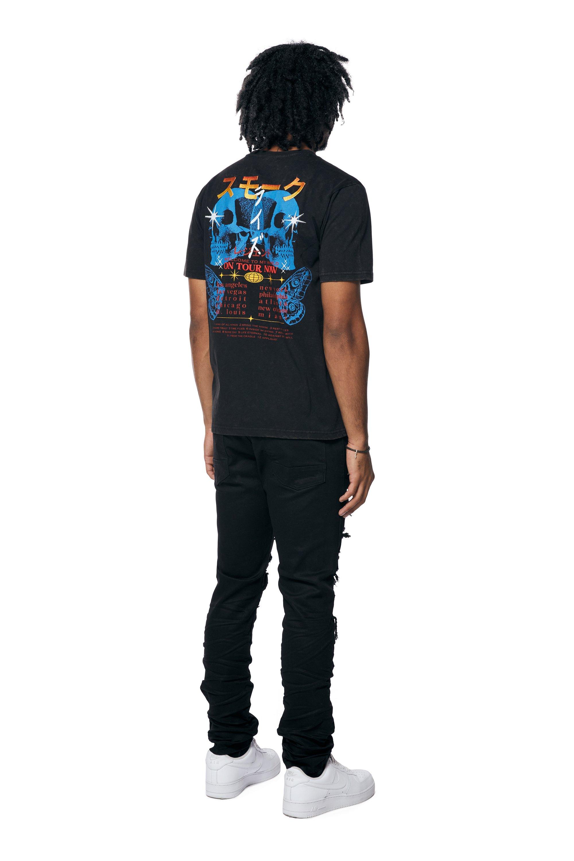 Smoke Rise Men's Tour Graphic Tee - Black/Grey - BLACK/GREY Thumbnail View 2