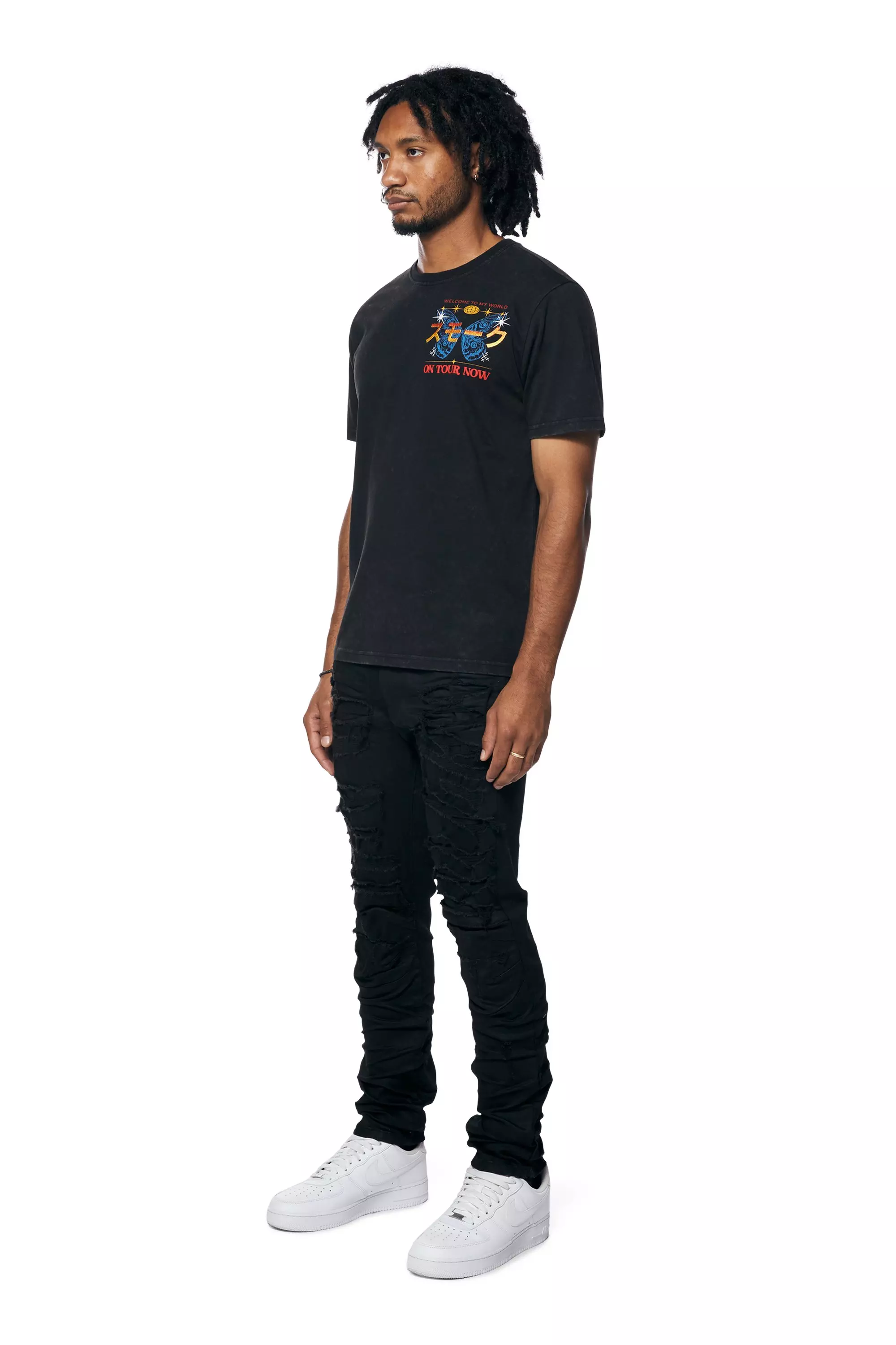 Smoke Rise Men's Tour Graphic Tee - Black/Grey - BLACK/GREY