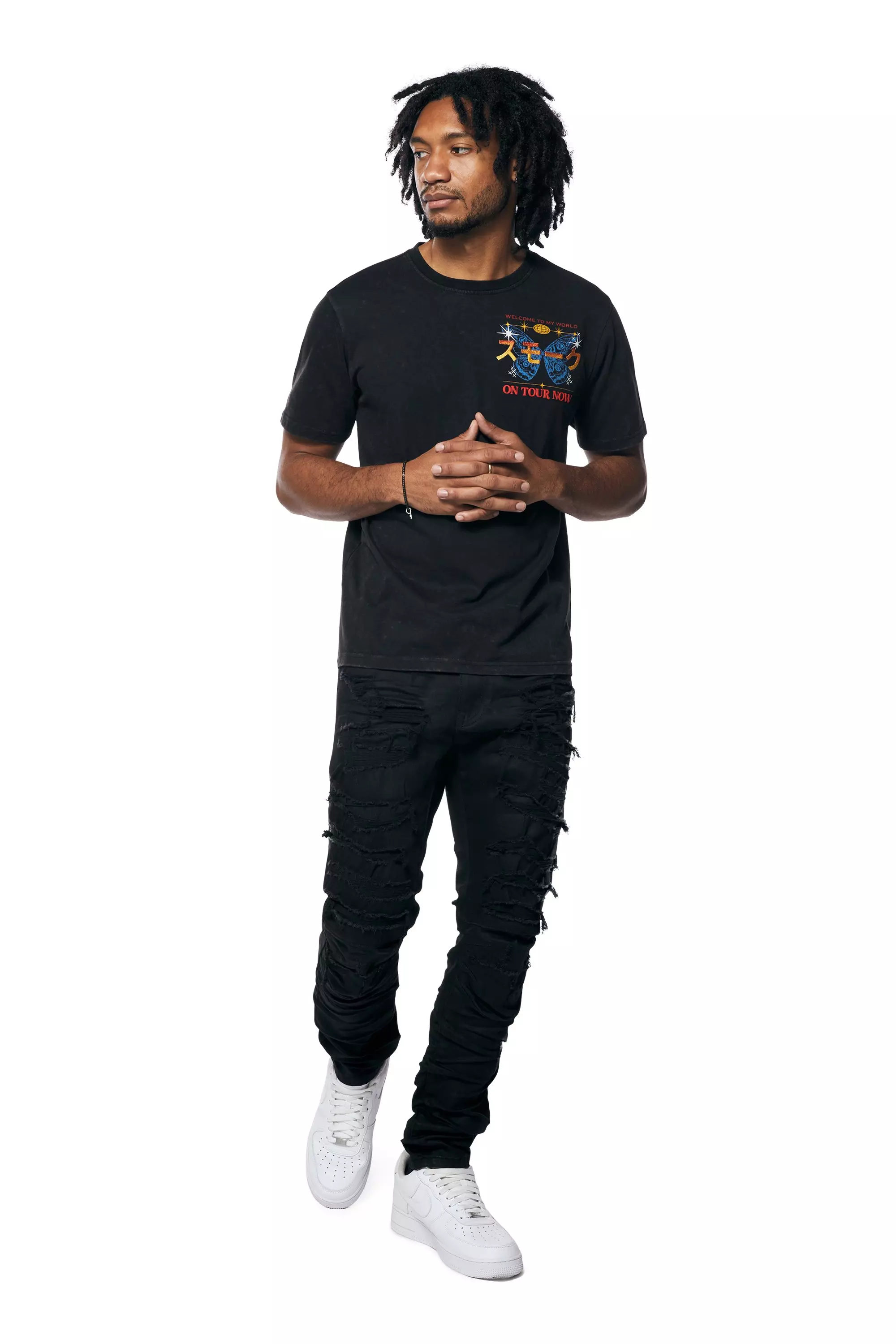 Smoke Rise Men's Tour Graphic Tee - Black/Grey - BLACK/GREY