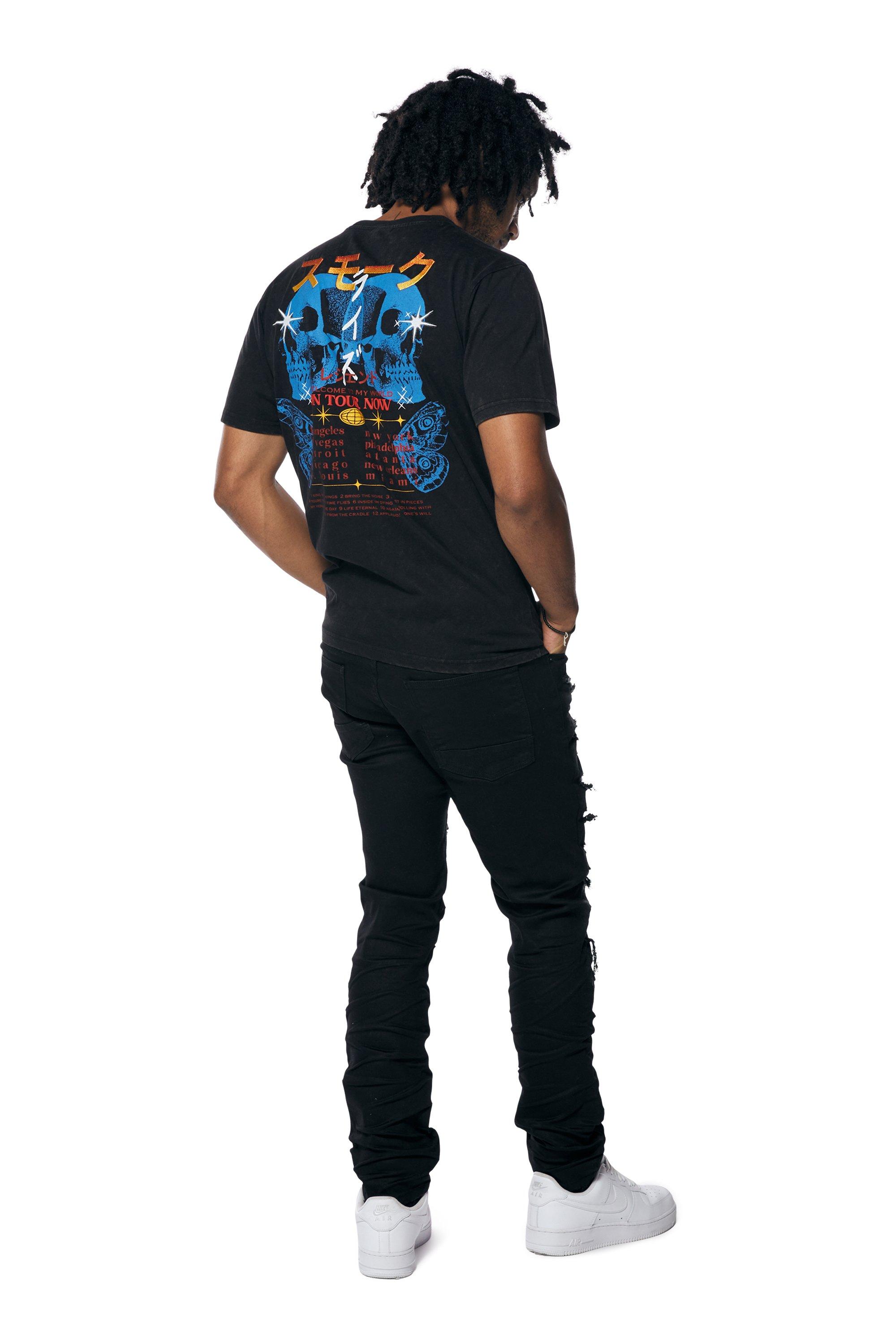 Smoke Rise Men's Tour Graphic Tee - Black/Grey - BLACK/GREY Thumbnail View 5