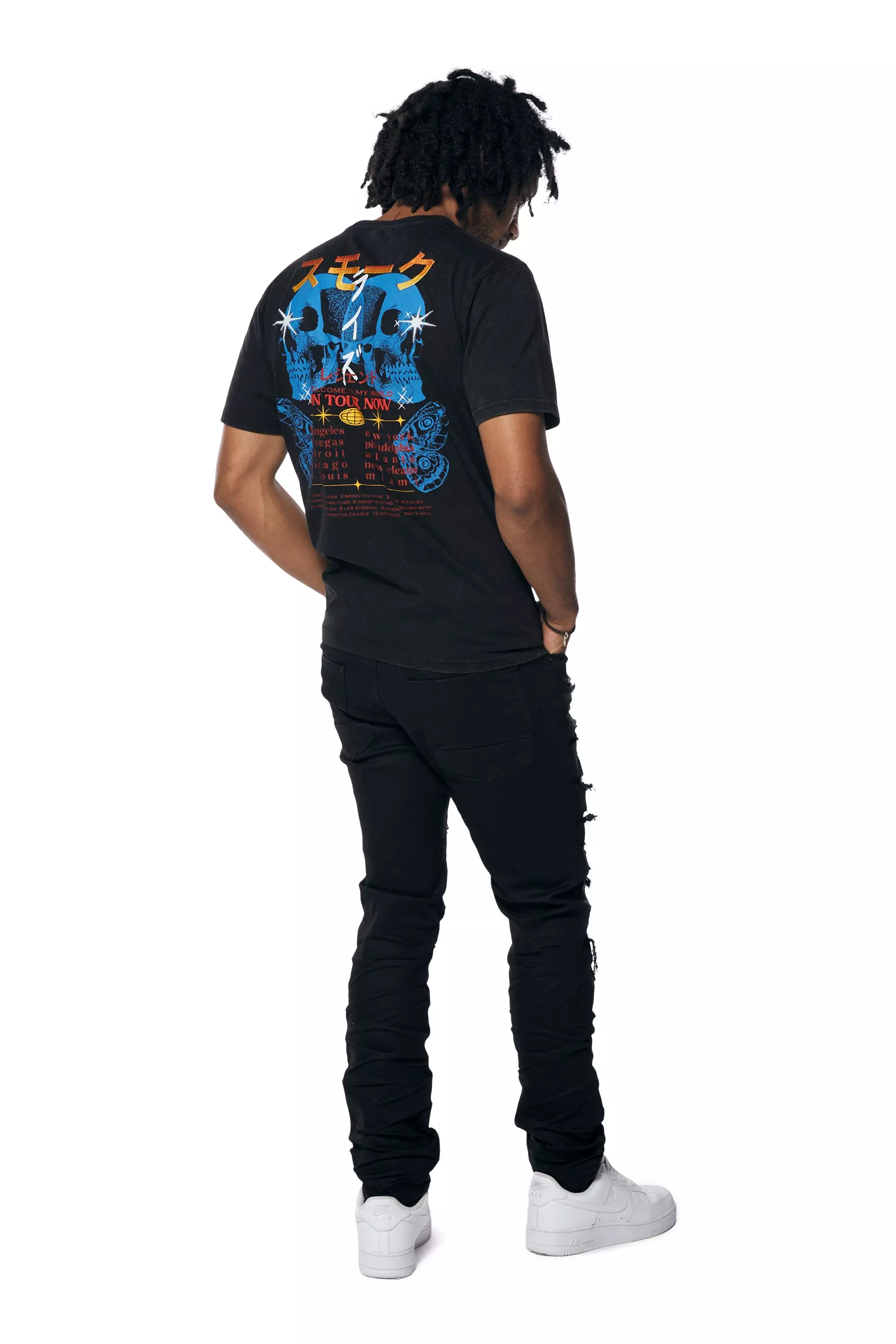 Smoke Rise Men's Tour Graphic Tee - Black/Grey - BLACK/GREY