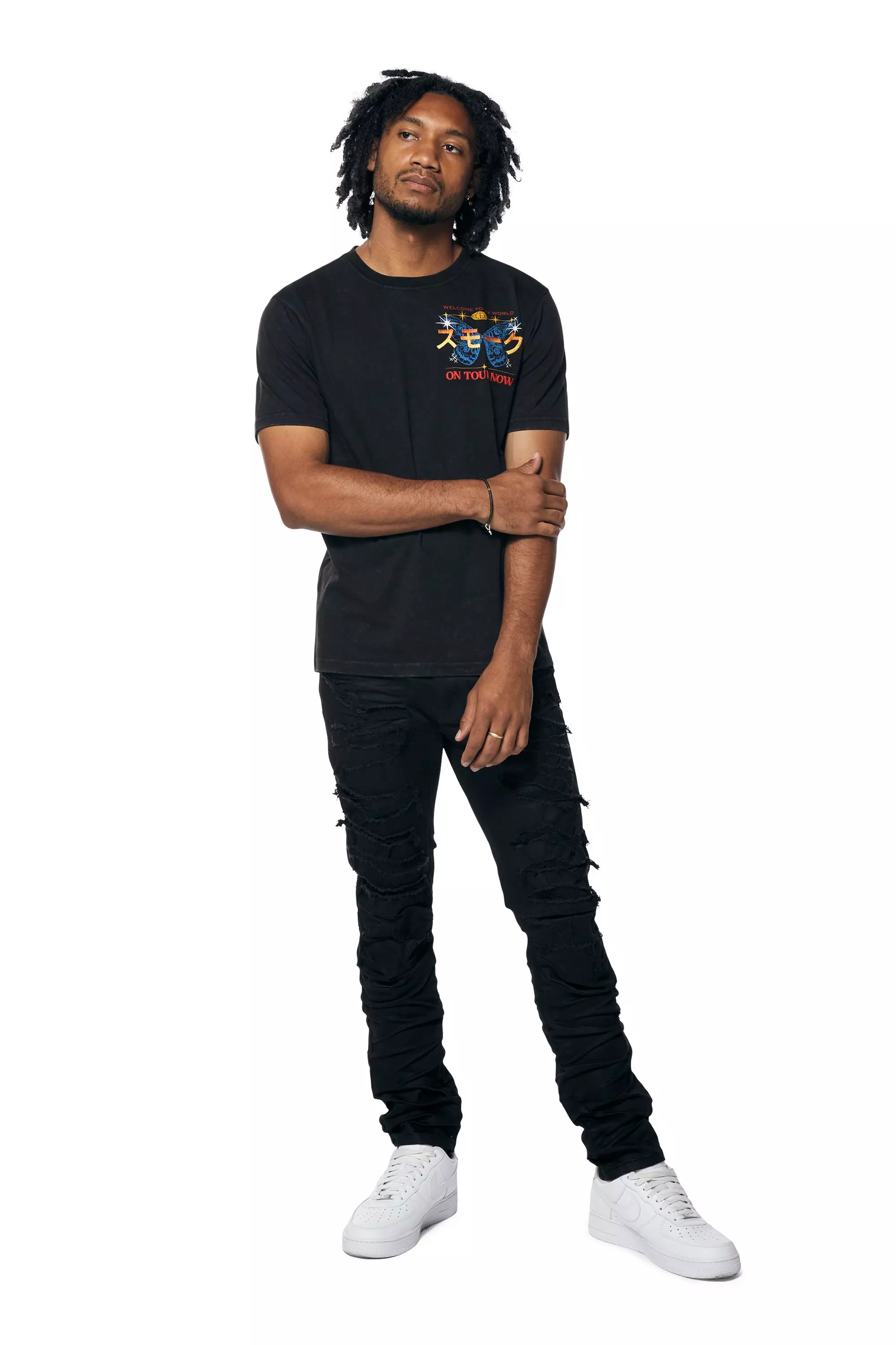 Smoke Rise Men's Tour Graphic Tee - Black/Grey - BLACK/GREY