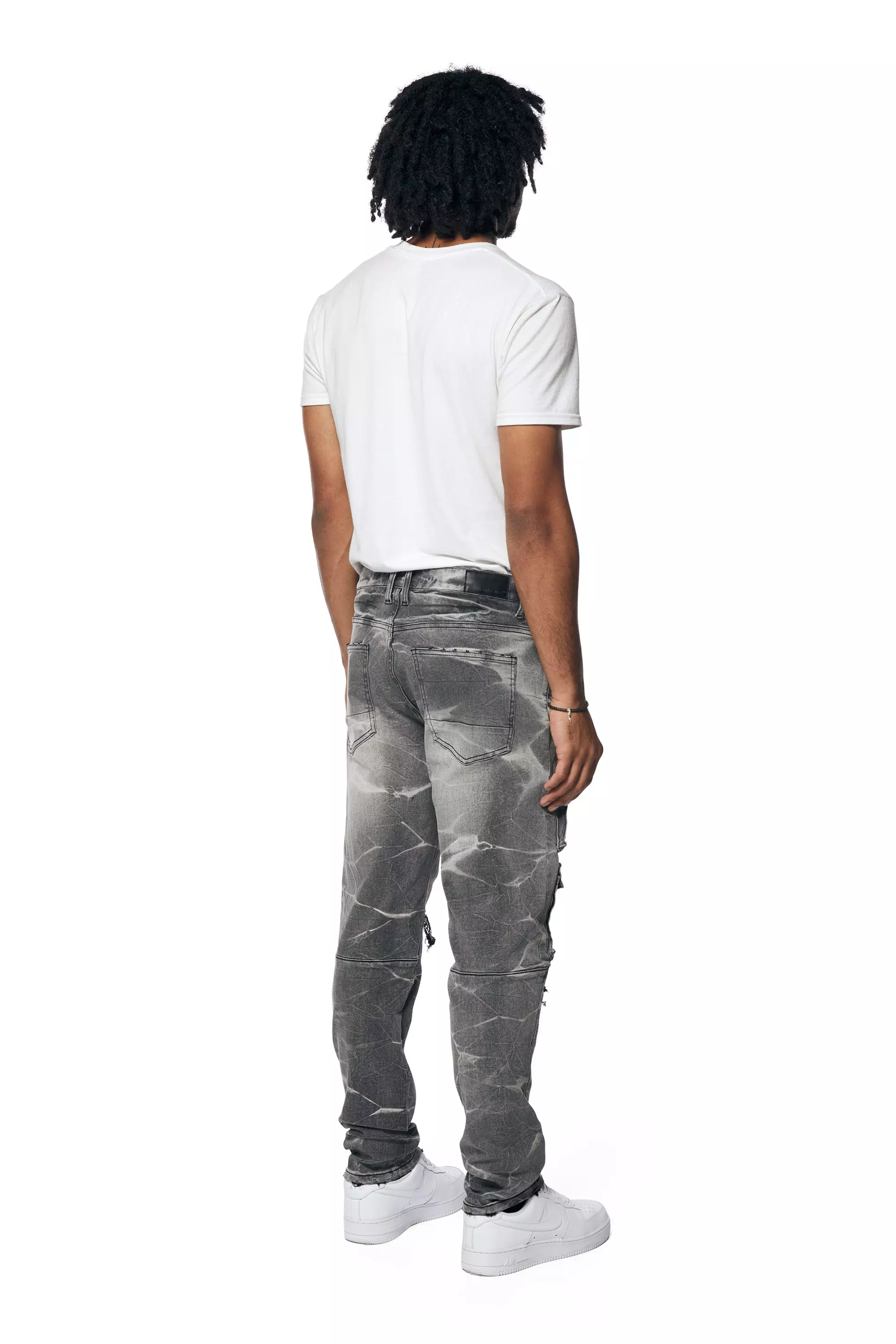 Smoke Rise Men's Pluto Slim Fit Denim Jeans - Grey - GREY