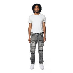 Smoke Rise Men's Pluto Slim Fit Denim Jeans - Grey