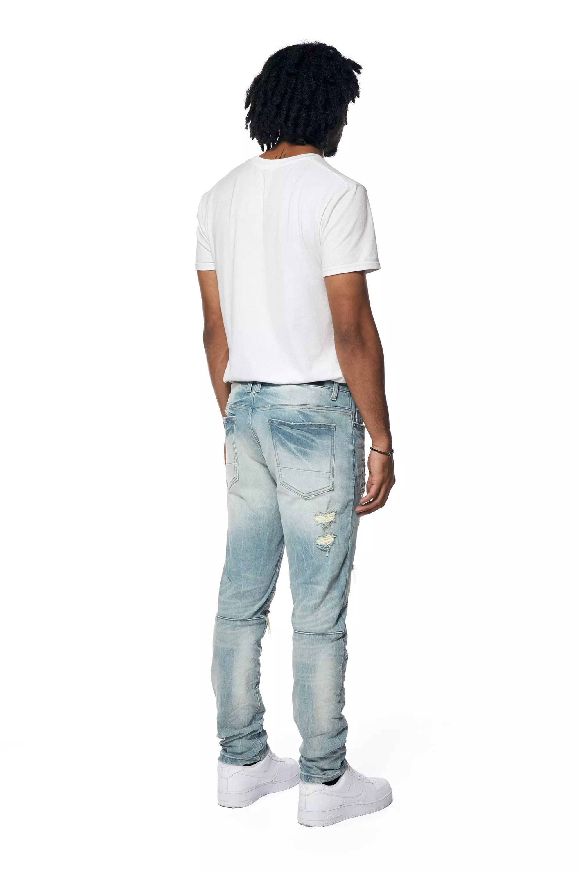 Smoke Rise Men's Newton Blue Essential Slim Fit Denim Jeans - BLUE