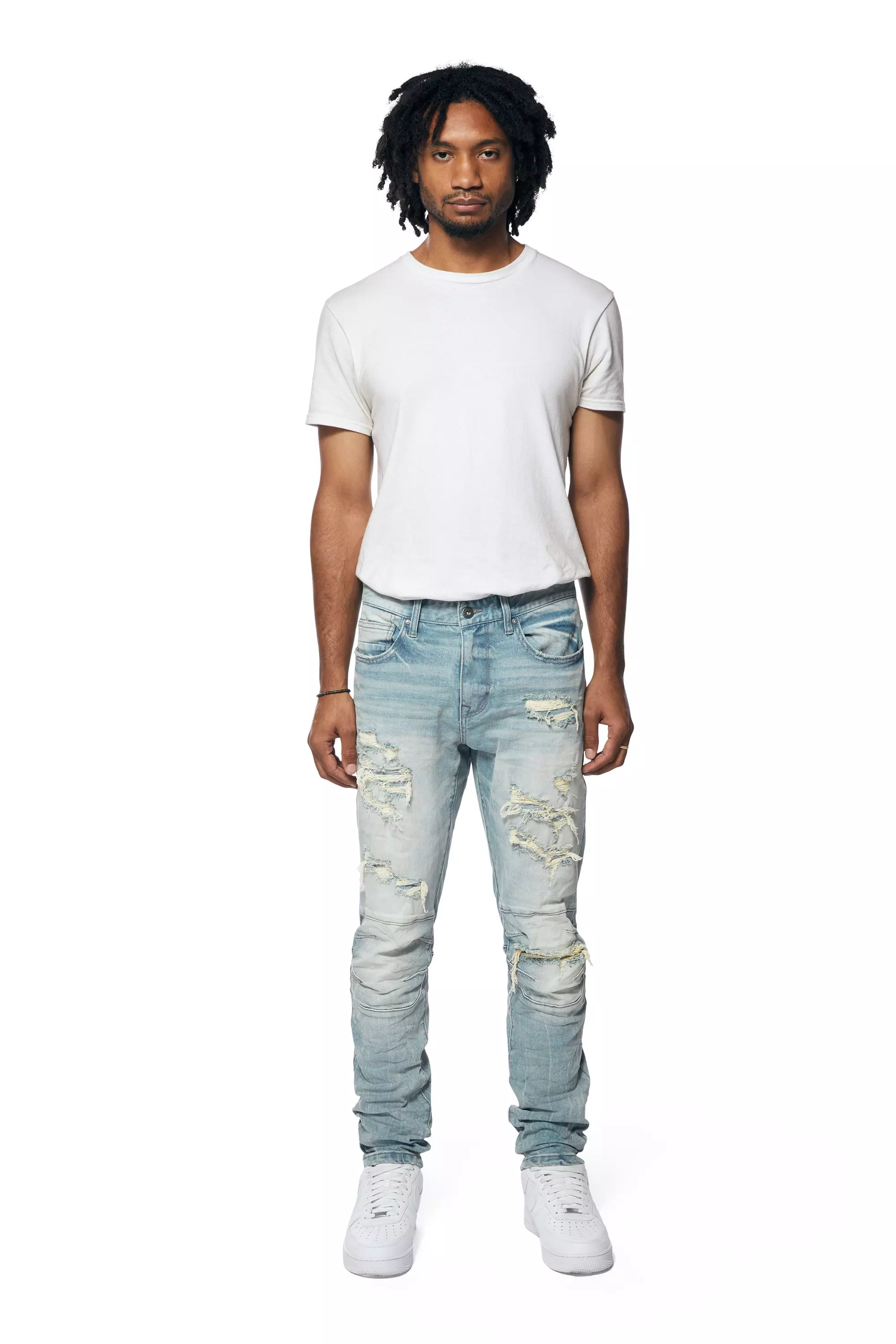 Smoke Rise Men's Newton Blue Essential Slim Fit Denim Jeans - BLUE