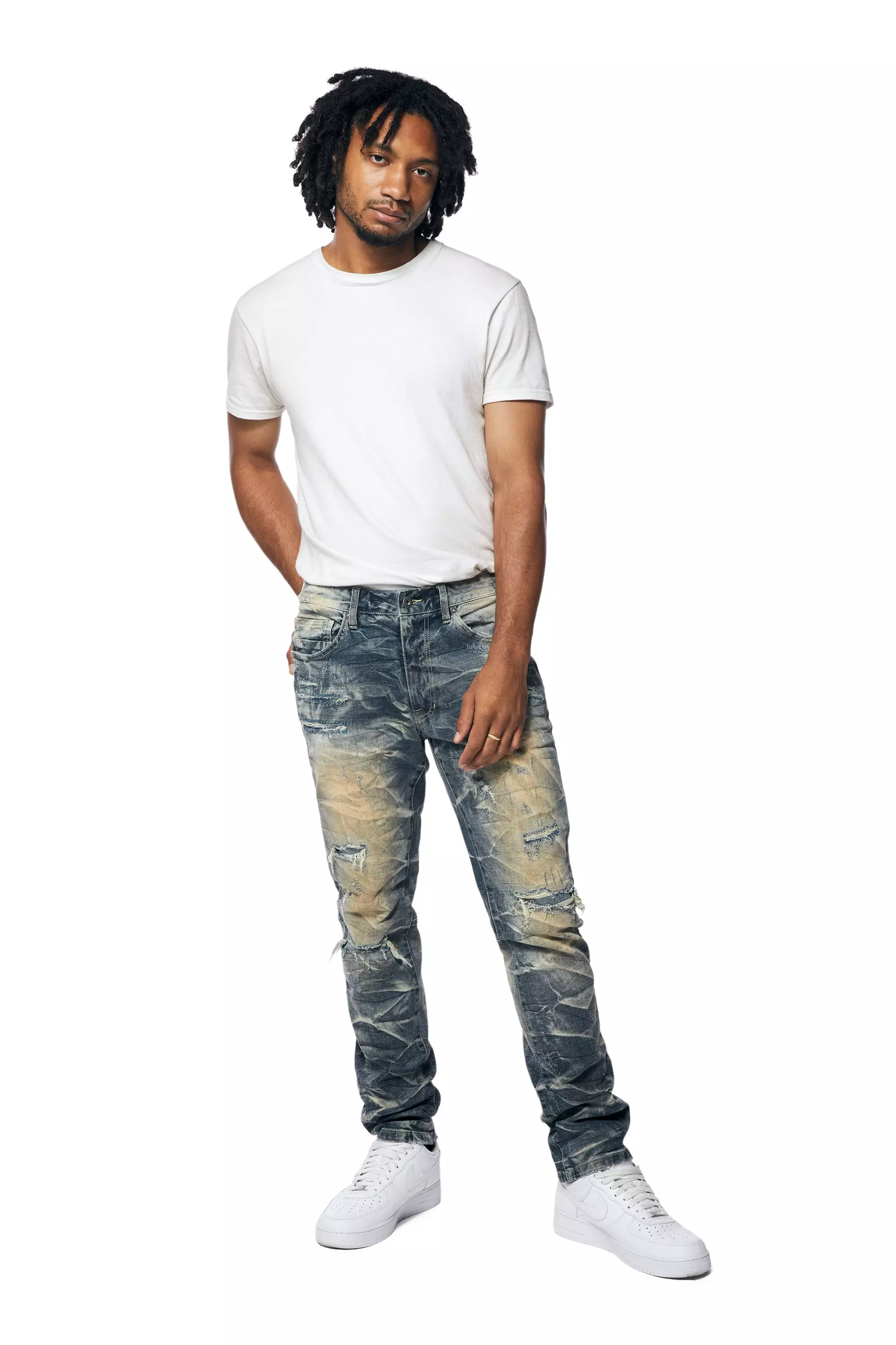 Smoke Rise Men's Northport Slim Fit Denim Jeans - Blue - BLUE