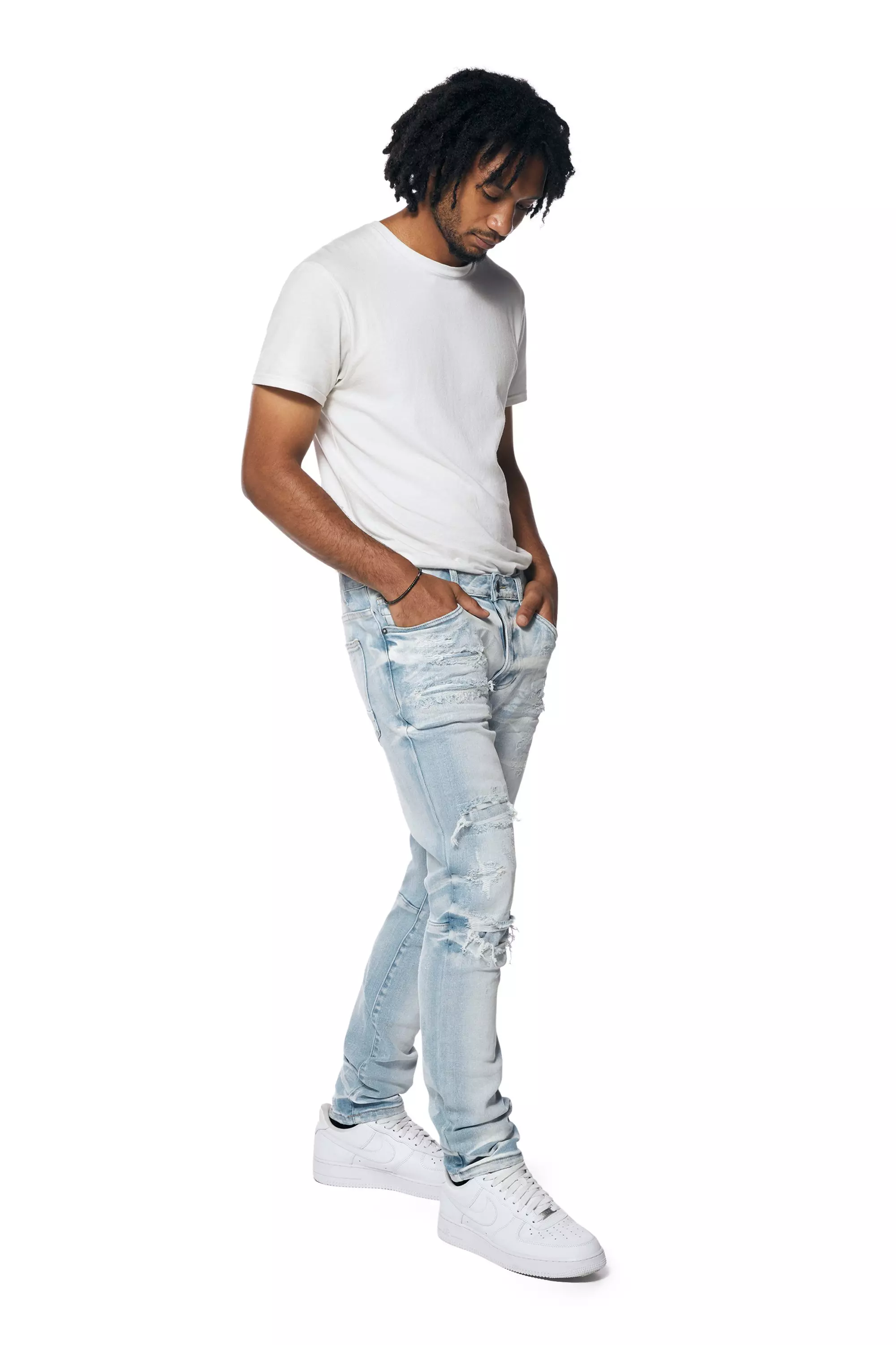 Smoke Rise Men's Santorini Slim Fit Denim Jeans - Blue - BLUE