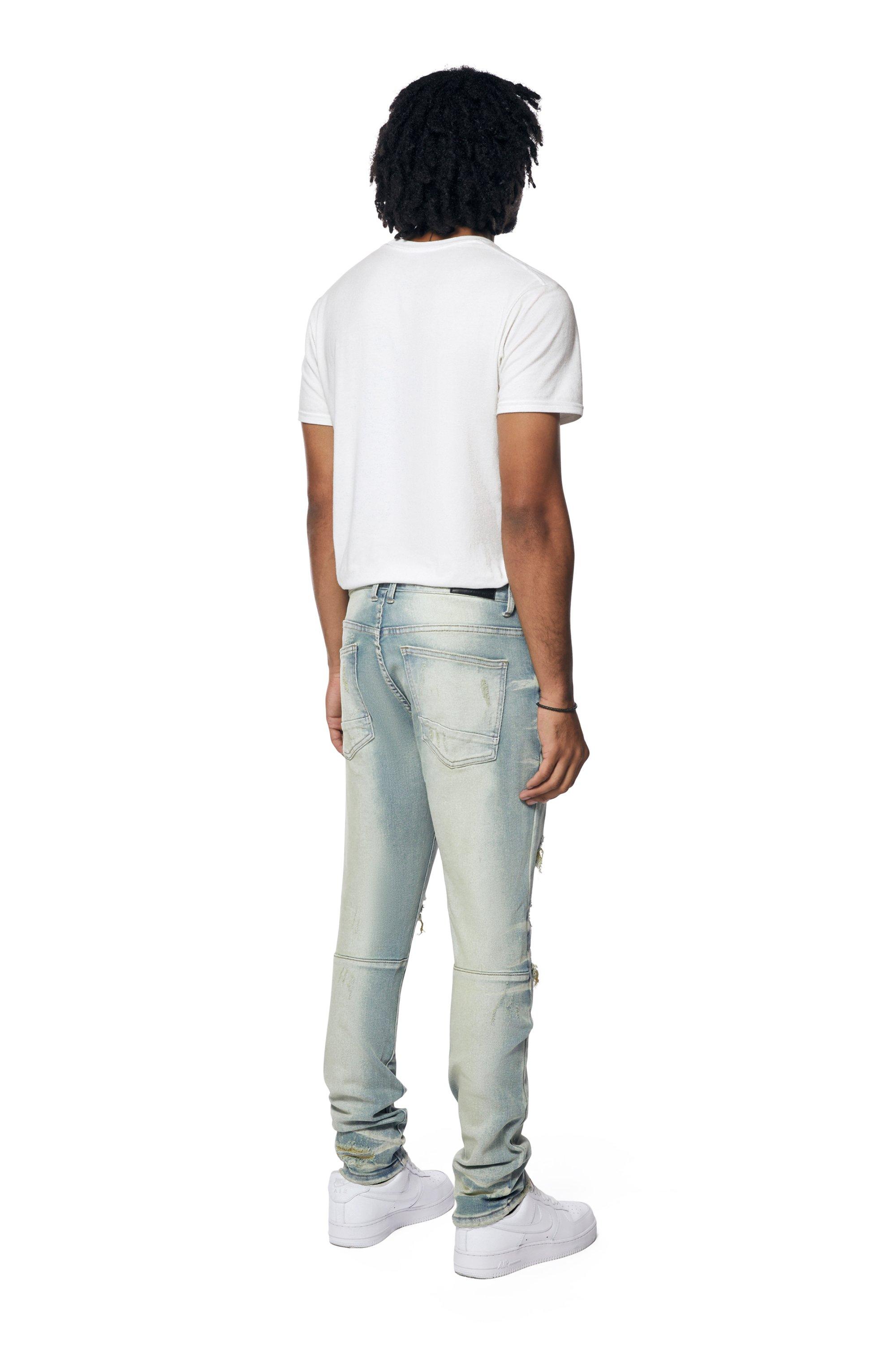 Smoke Rise Men's Sevil Slim Fit Denim Jeans - Blue - LT BLUE Thumbnail View 2