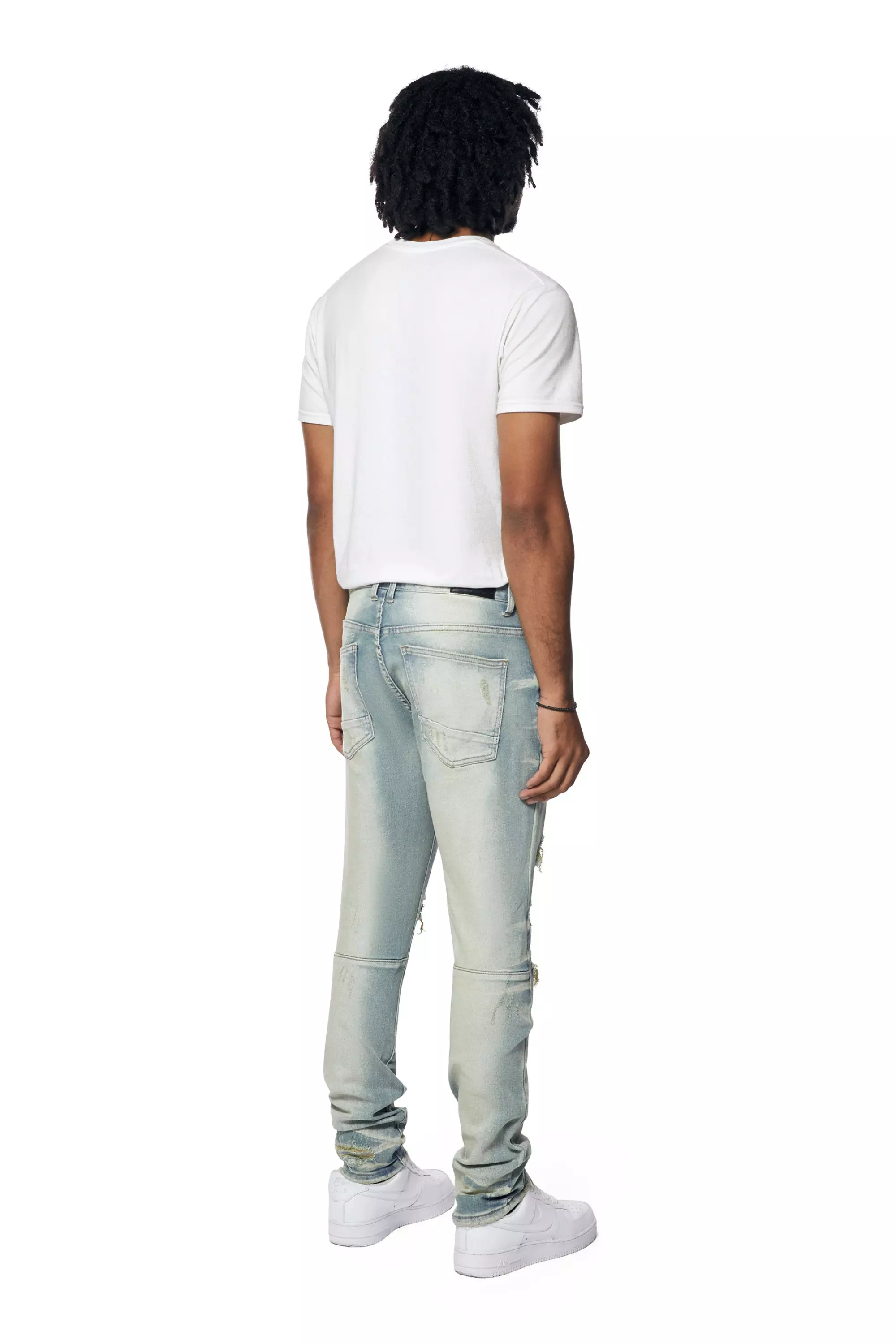 Smoke Rise Men's Sevil Slim Fit Denim Jeans - Blue - LT BLUE