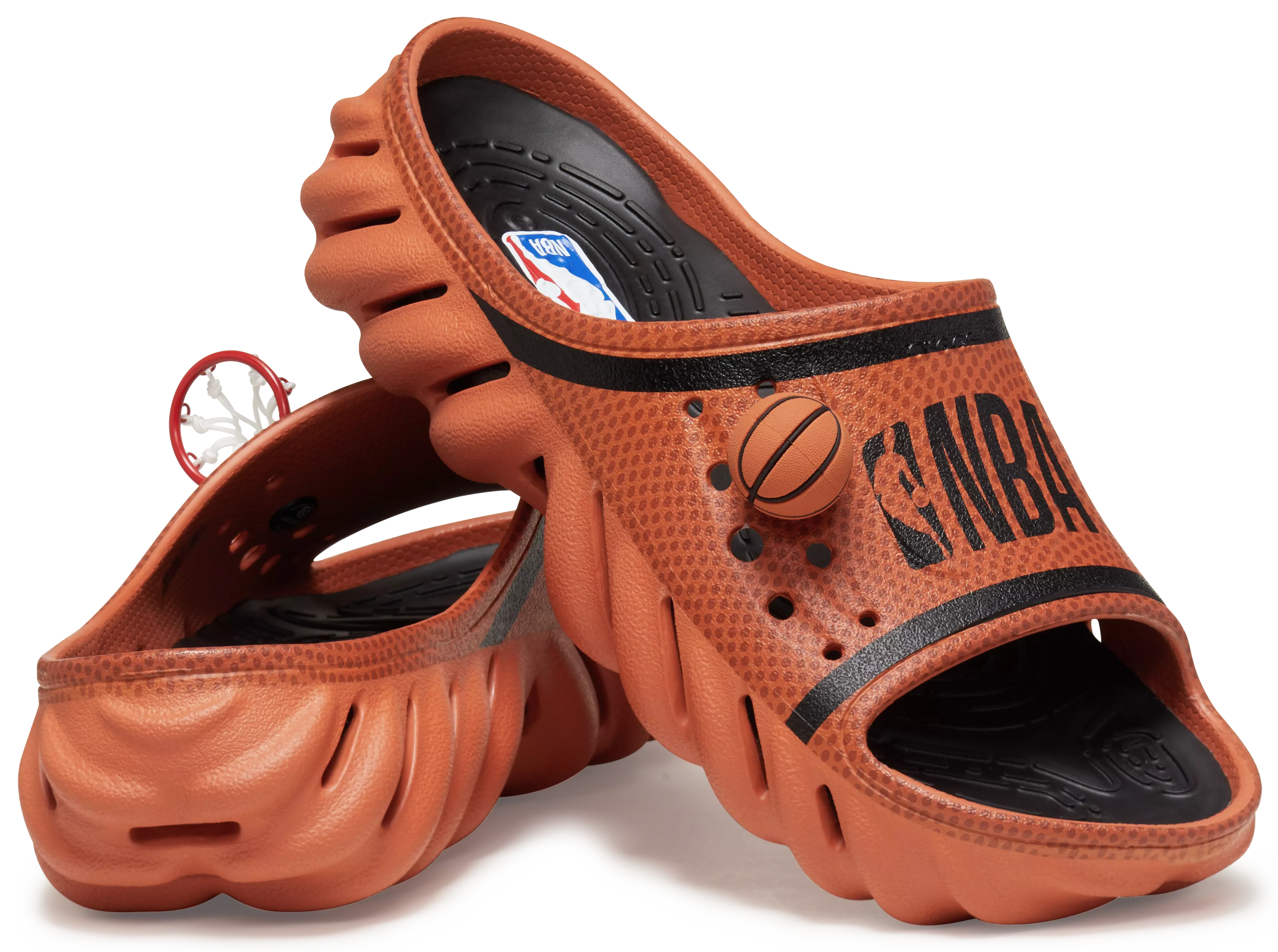 Crocs Echo "NBA" Men's Slide - ORANGE/BLACK