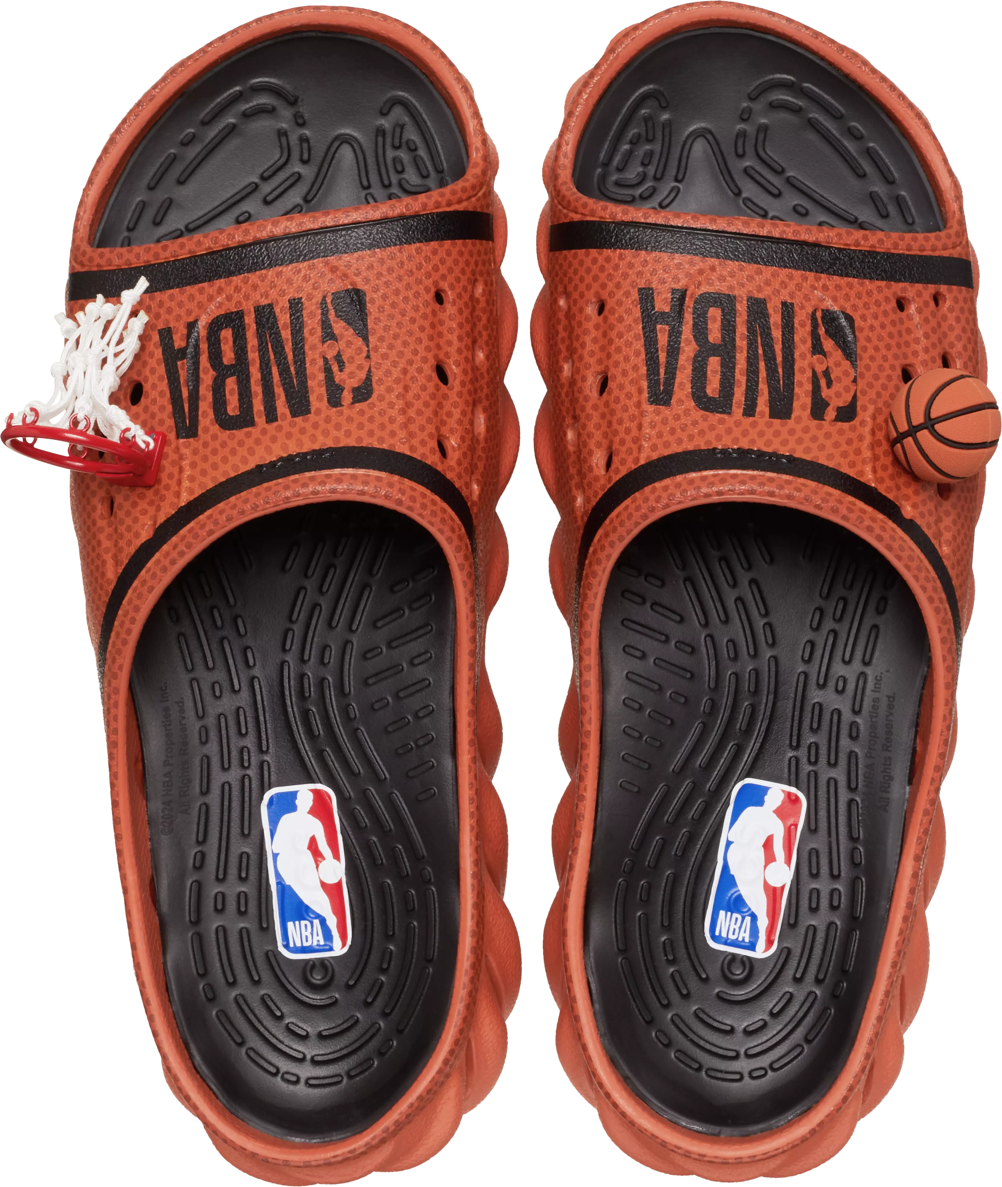 Crocs Echo "NBA" Men's Slide - ORANGE/BLACK