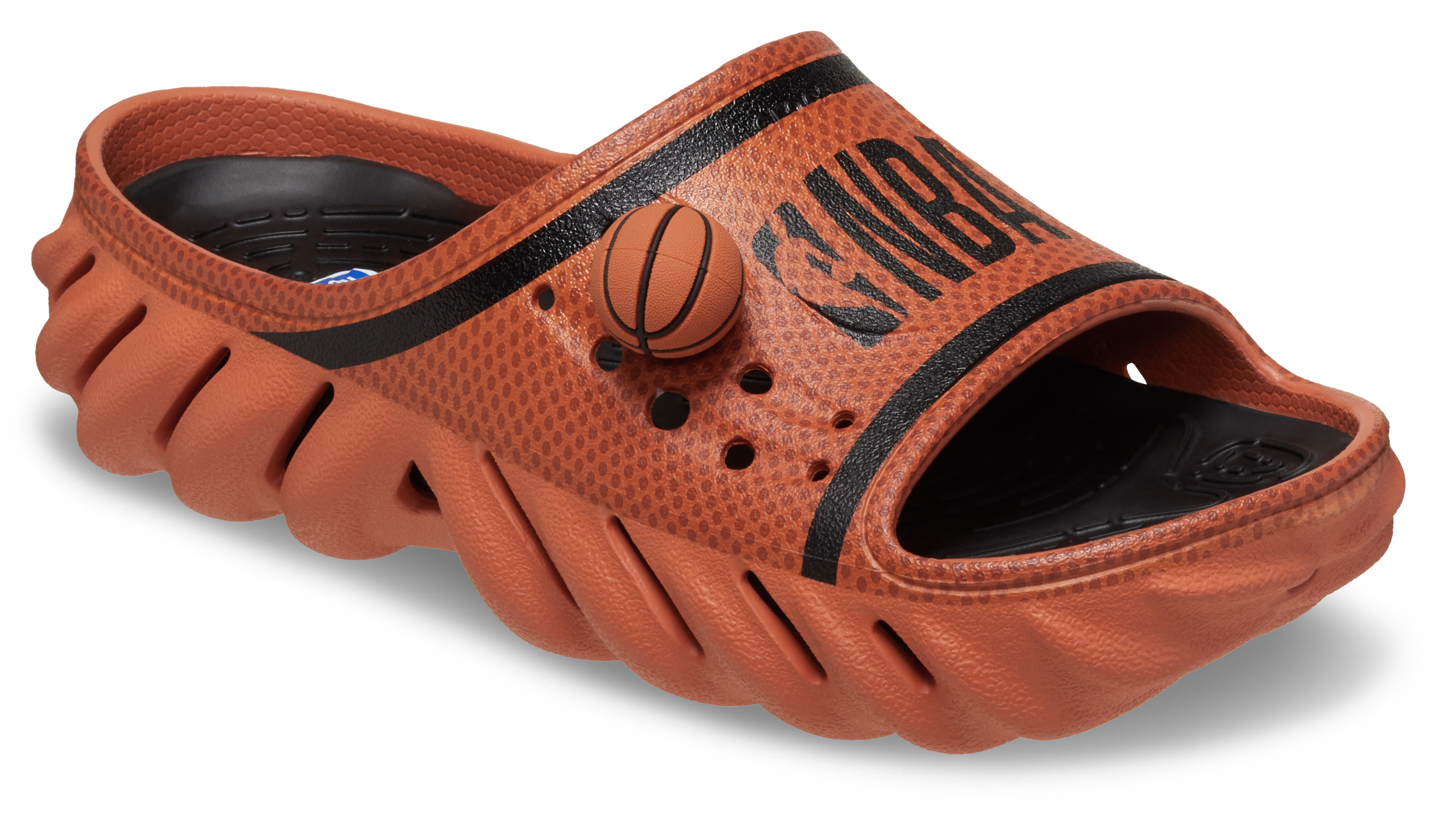 Crocs Echo "NBA" Men's Slide - ORANGE/BLACK Thumbnail View 4