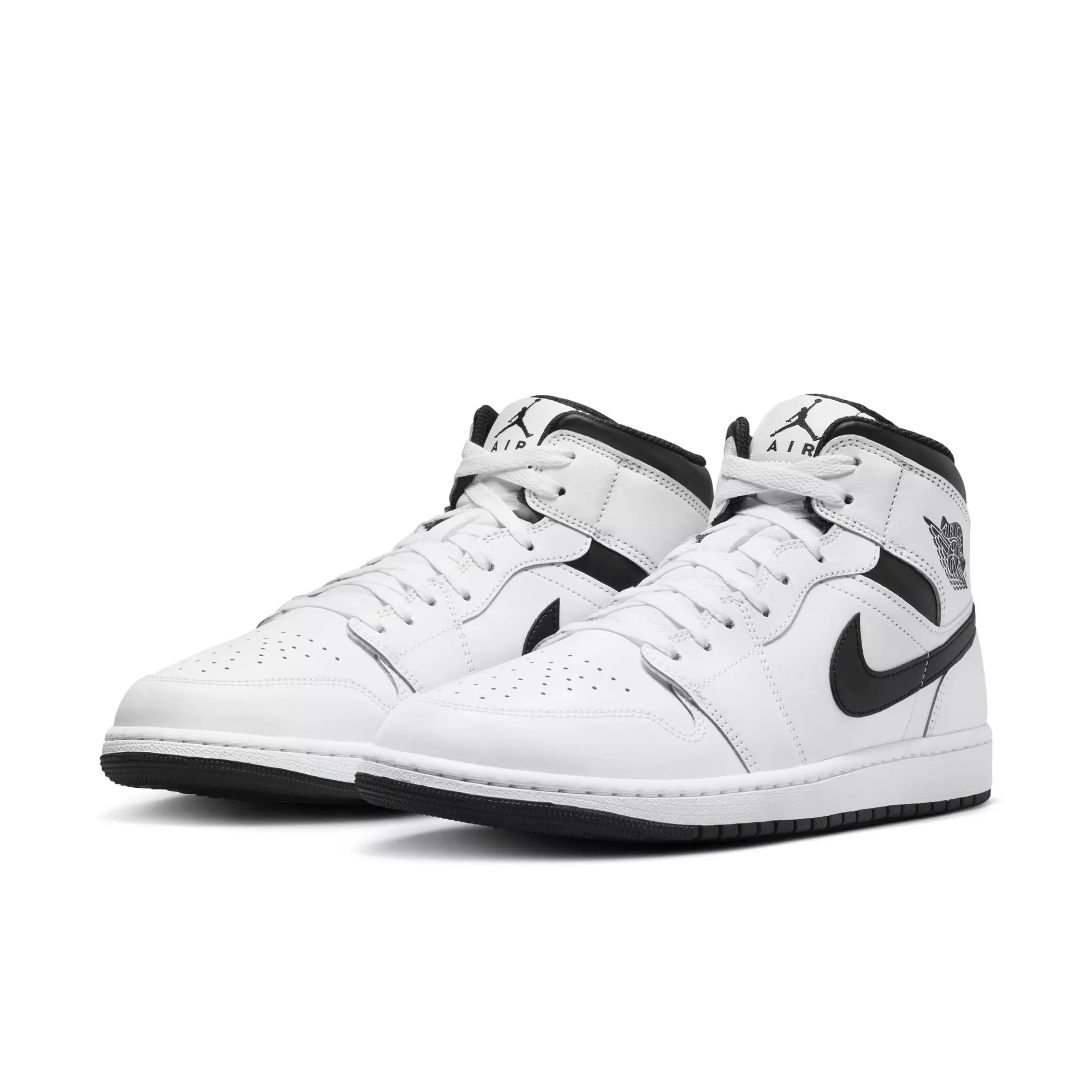 Jordan 1 Mid "White/Black" Men's Shoe - WHITE/BLACK
