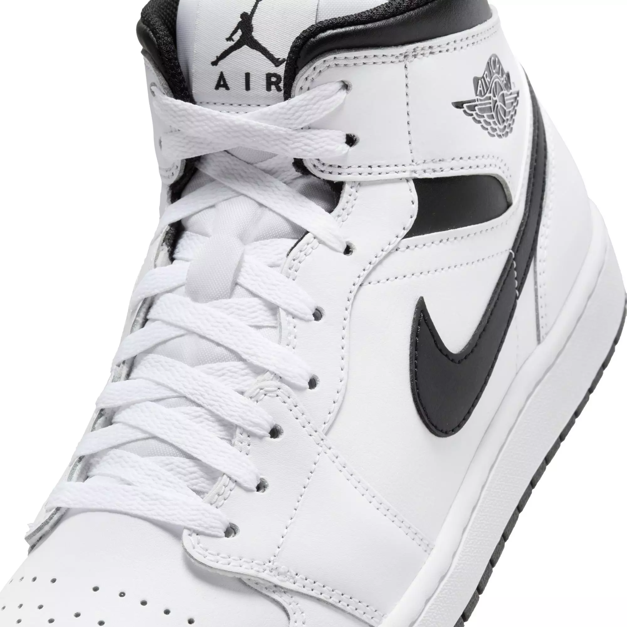 Jordan 1 Mid "White/Black" Men's Shoe - WHITE/BLACK