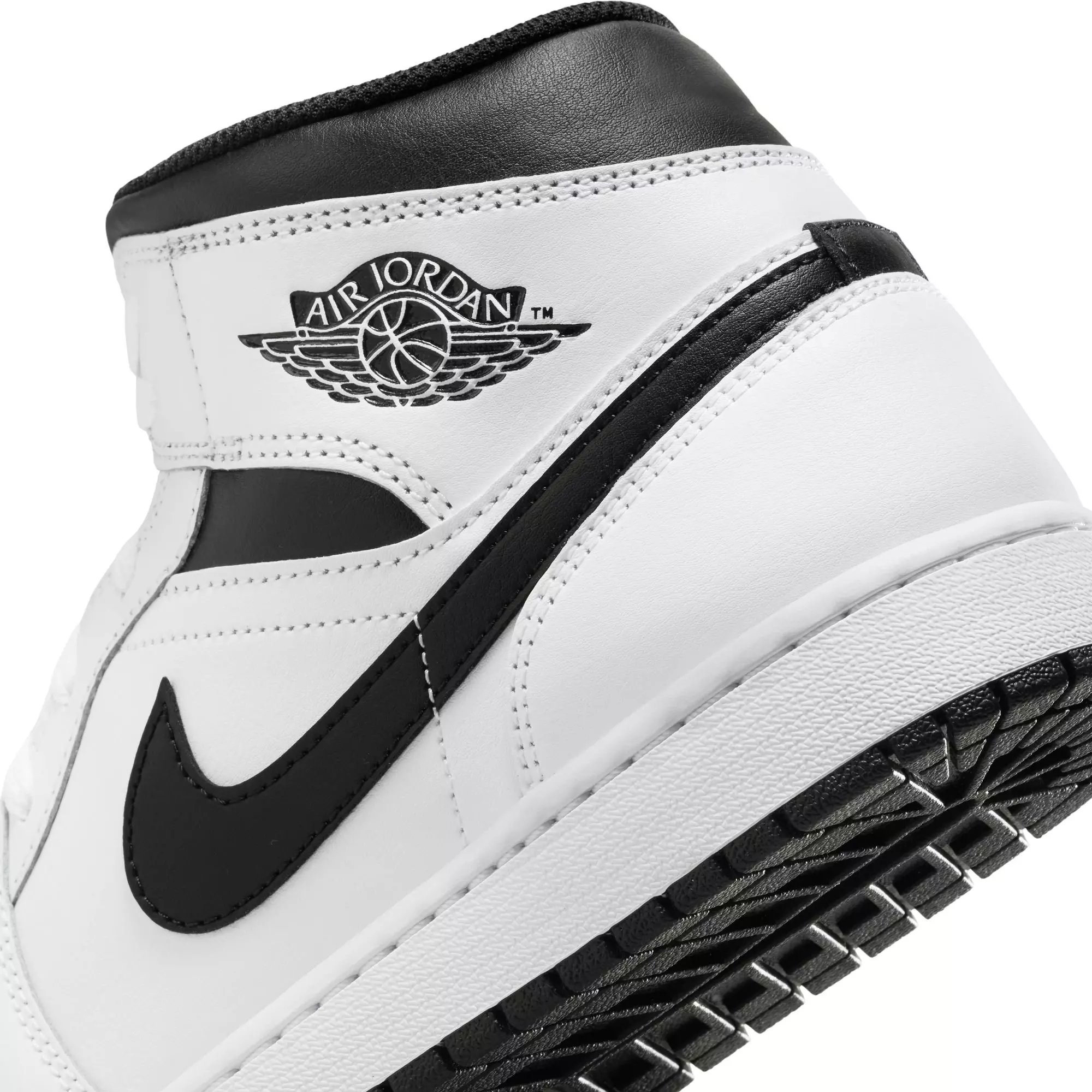 Jordan 1 Mid "White/Black" Men's Shoe - WHITE/BLACK