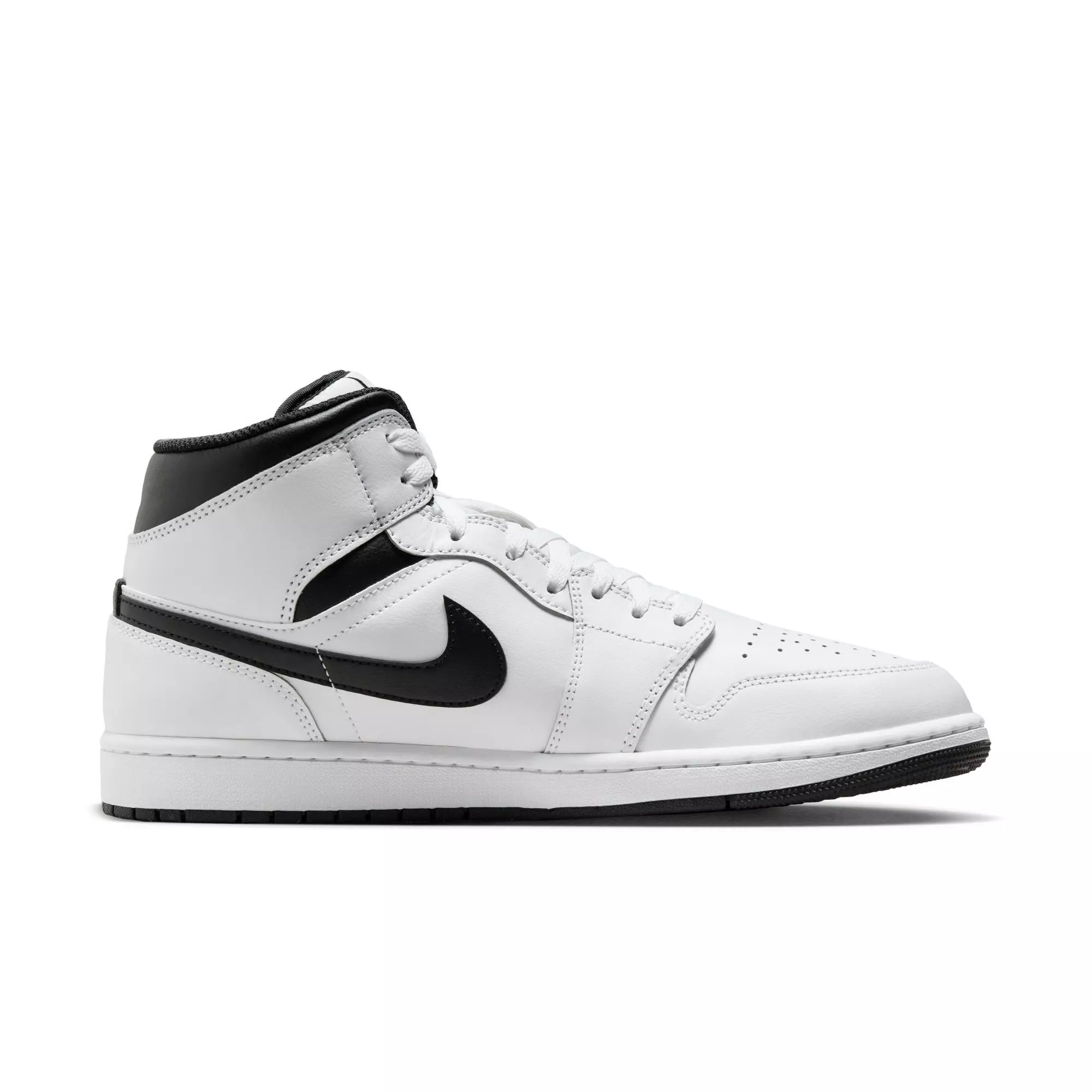 Jordan 1 Mid "White/Black" Men's Shoe - WHITE/BLACK