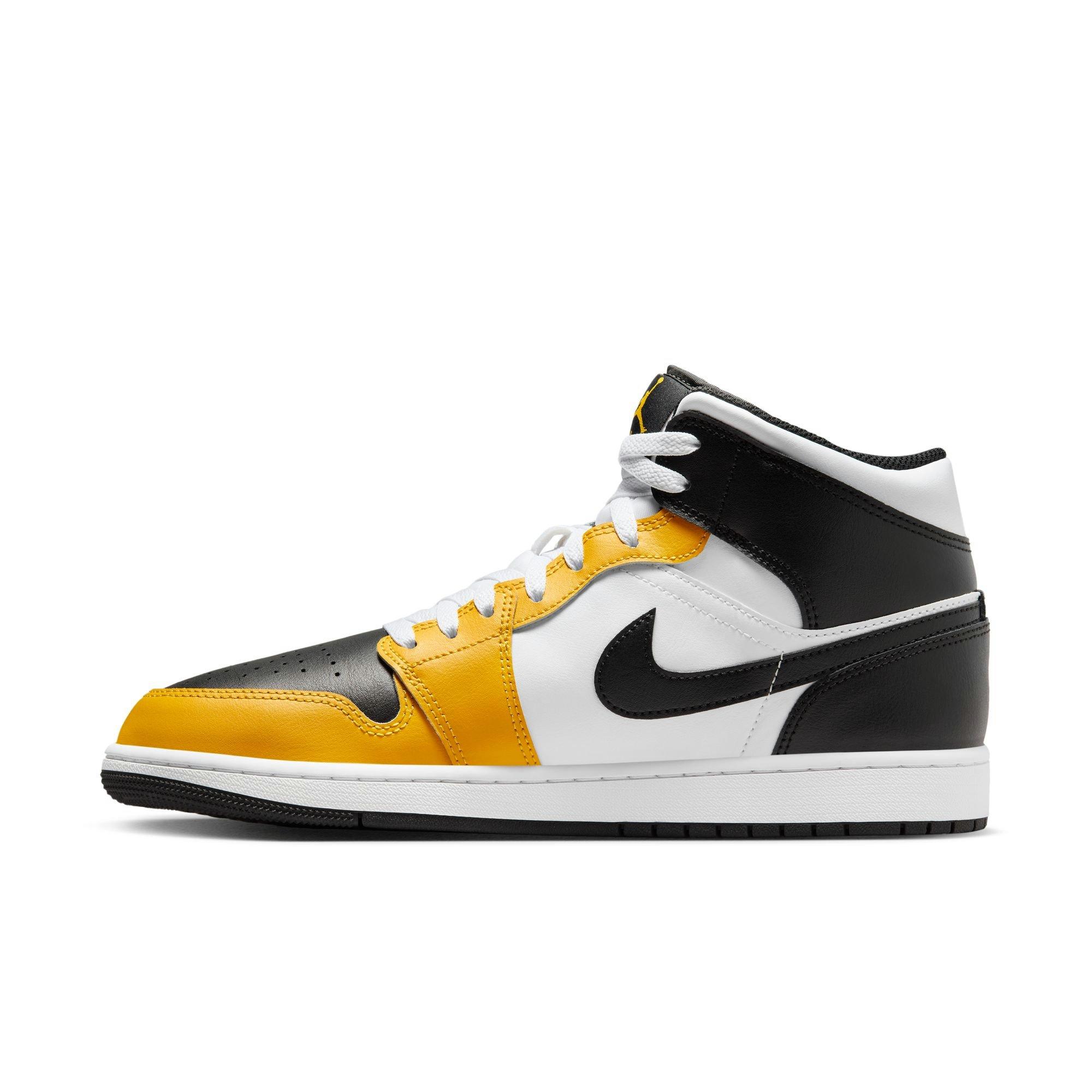 Jordan 1 Mid Men's Yellow Ochre/Black/White Shoe